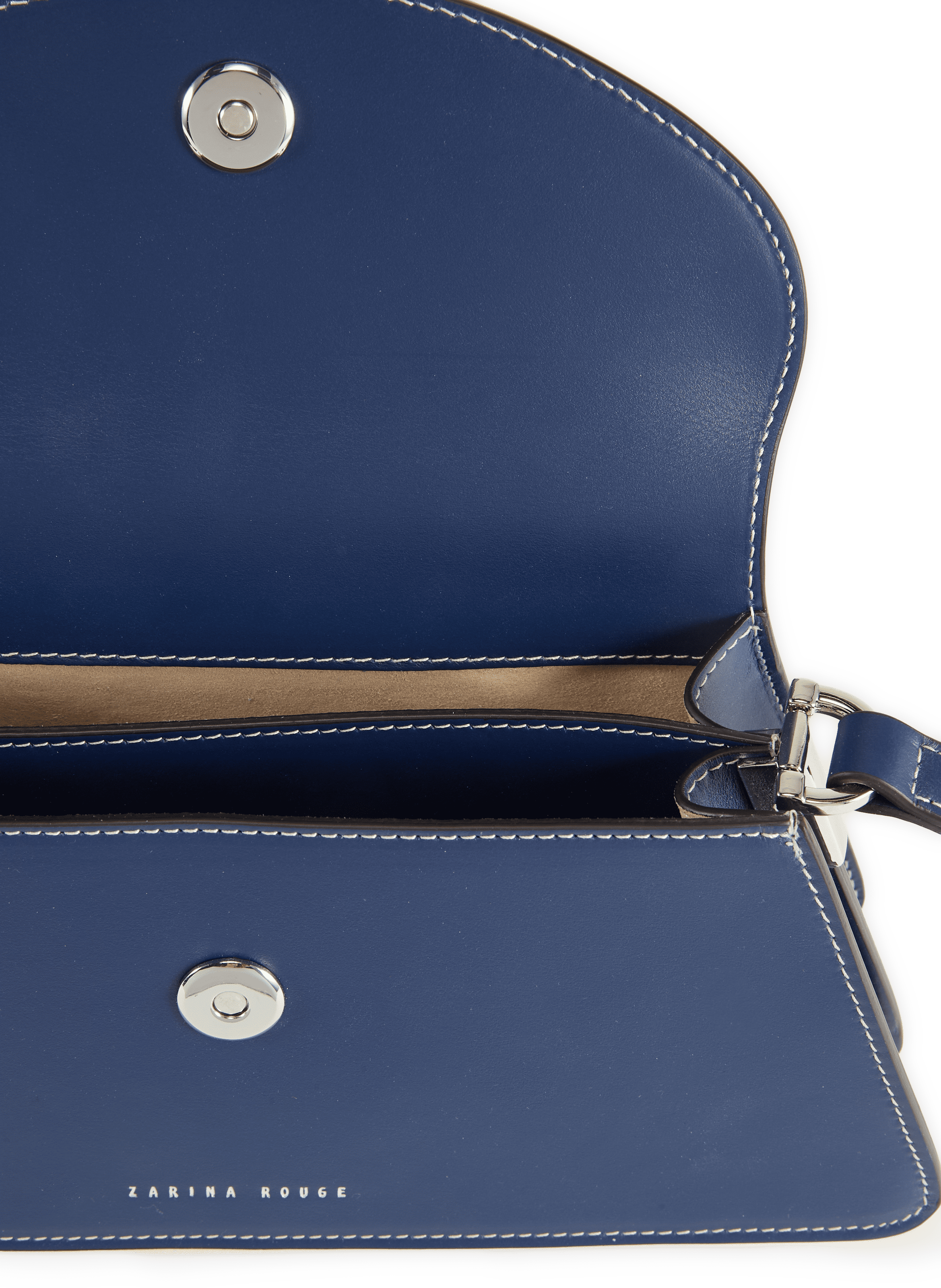 Rosie leather crossbody bag ZARINA ROUGE Blue