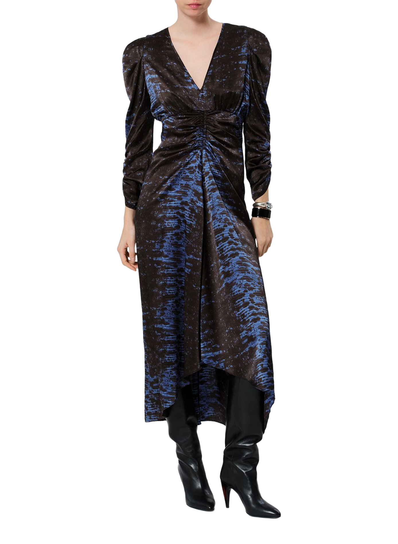 Robe Albini à motif python en soie  ISABEL MARANT Bleu