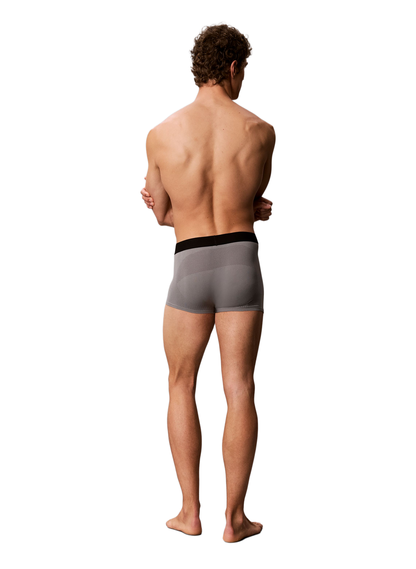 Boxer élastique uni CALVIN KLEIN Gris