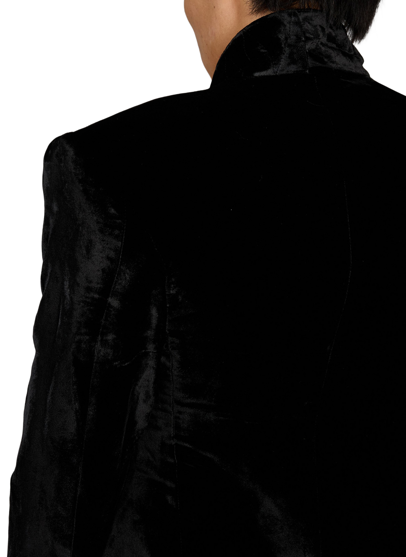 Blazer Nardo ajusté en soie CAMPILLO Noir