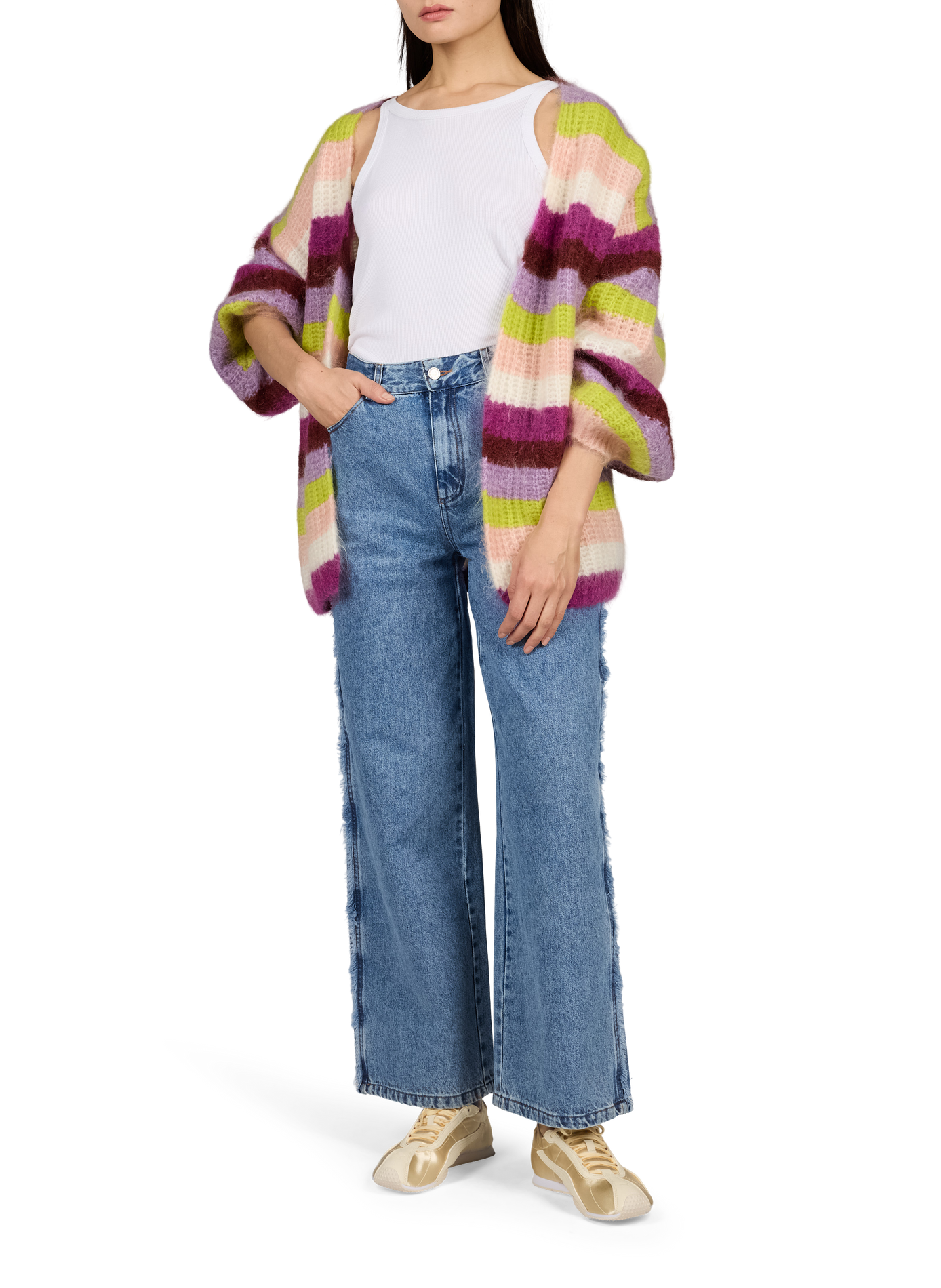 Oversize-Cardigan LAMBERT aus Wollmischung LAURE+MAX Mehrfarbig