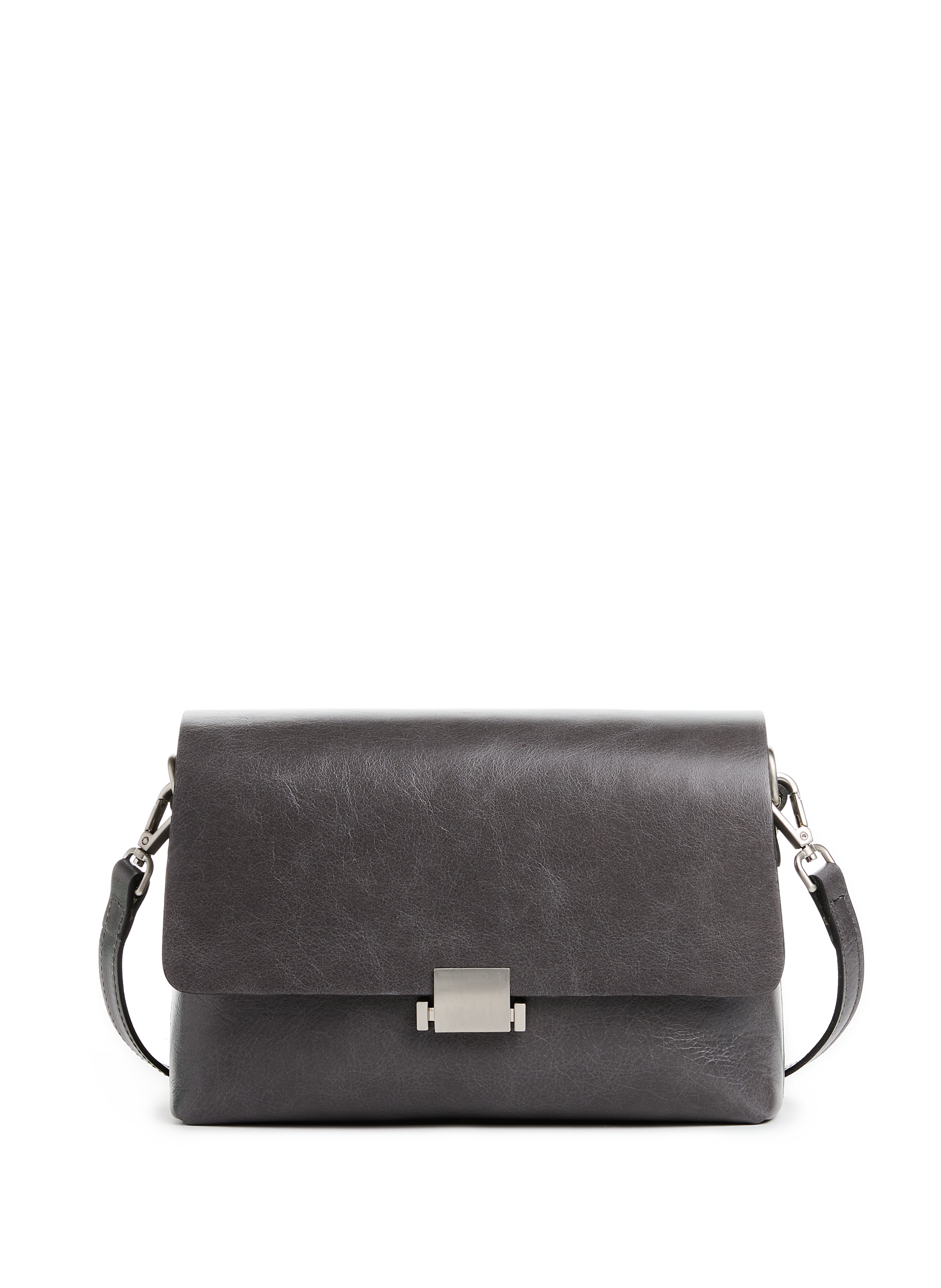 SAISON 1865 Sac bandoulière en cuir Gris