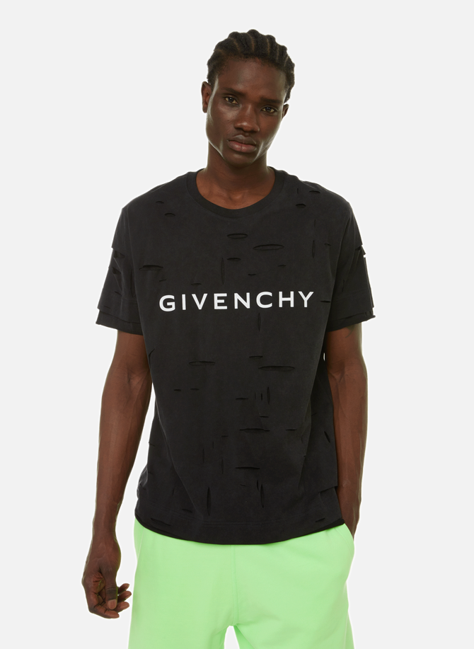T-shirt à logo en coton GIVENCHY