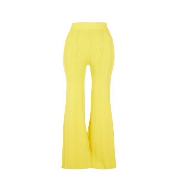 Remain Relaxed Ribbed Knit Trousers In Yellow