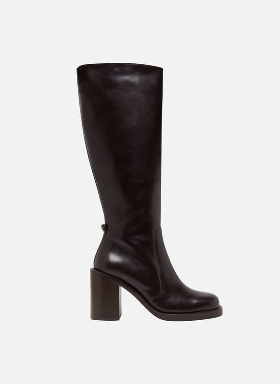 Bottes en cuir bretzel Marron by JONAK JONAK Bottes en cuir bretzel Marron