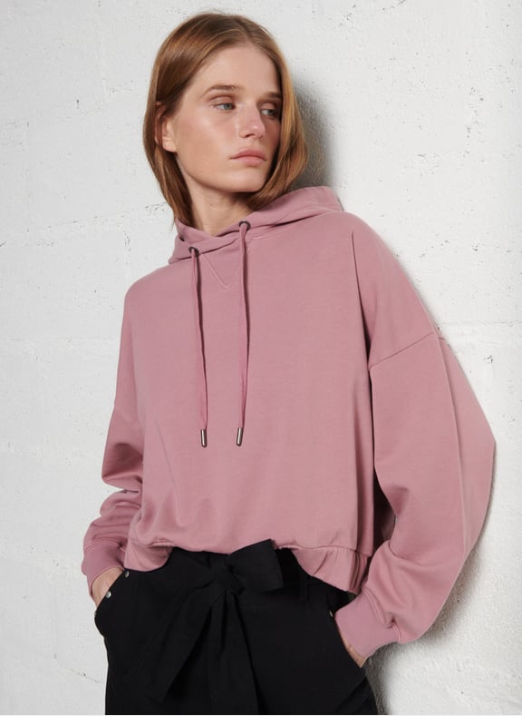 Sweat à capuche en coton Rose by IKKS IKKS Sweat à capuche en coton Rose