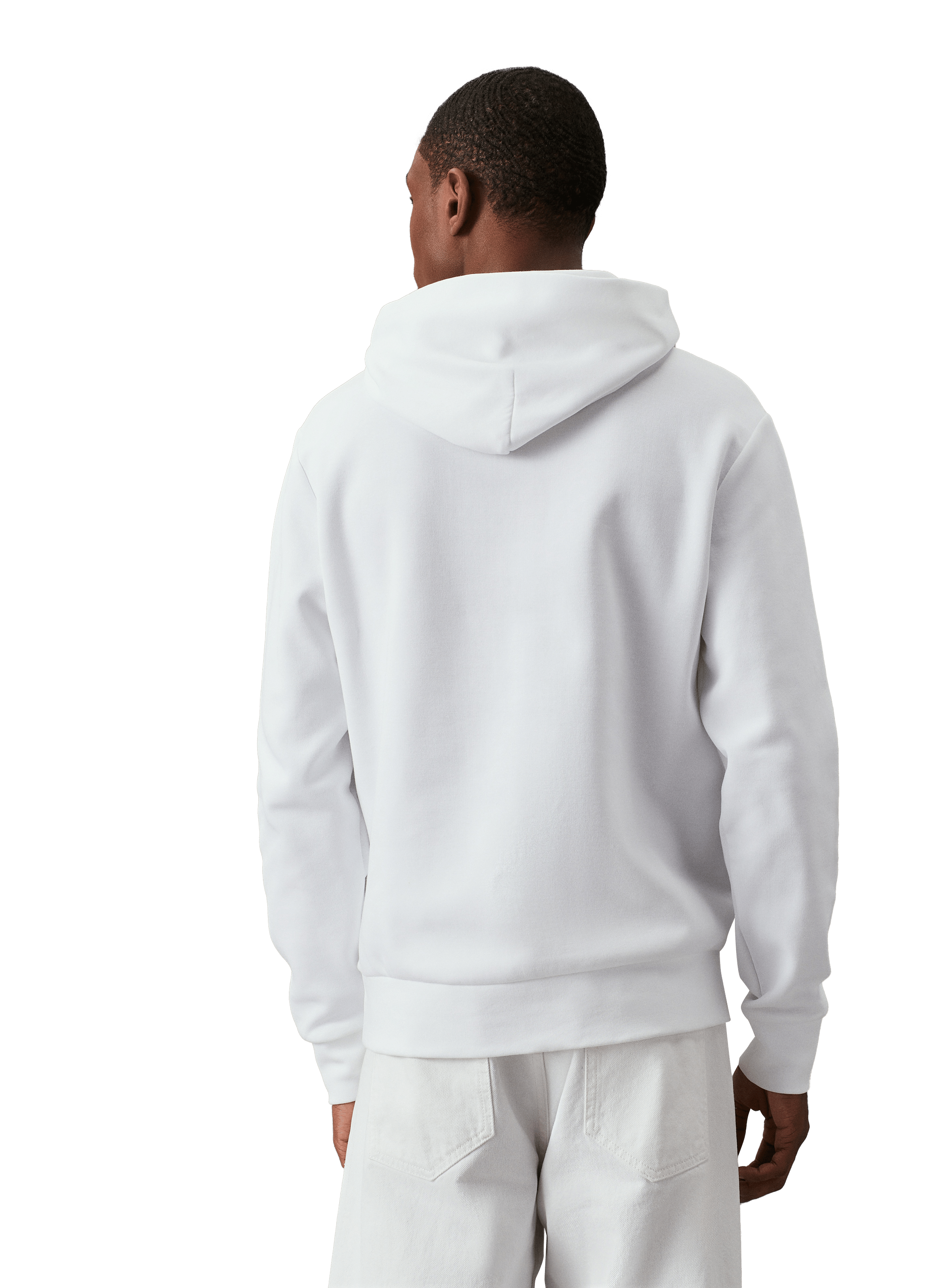 Hoodie en coton mélangé CALVIN KLEIN Blanc