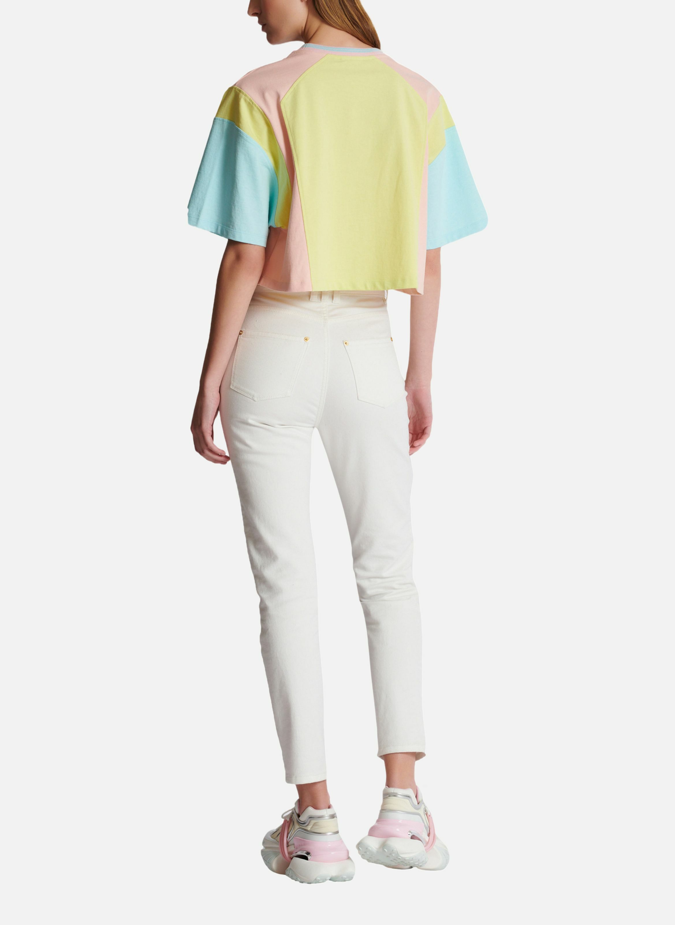 Jean coupe slim BALMAIN Blanc