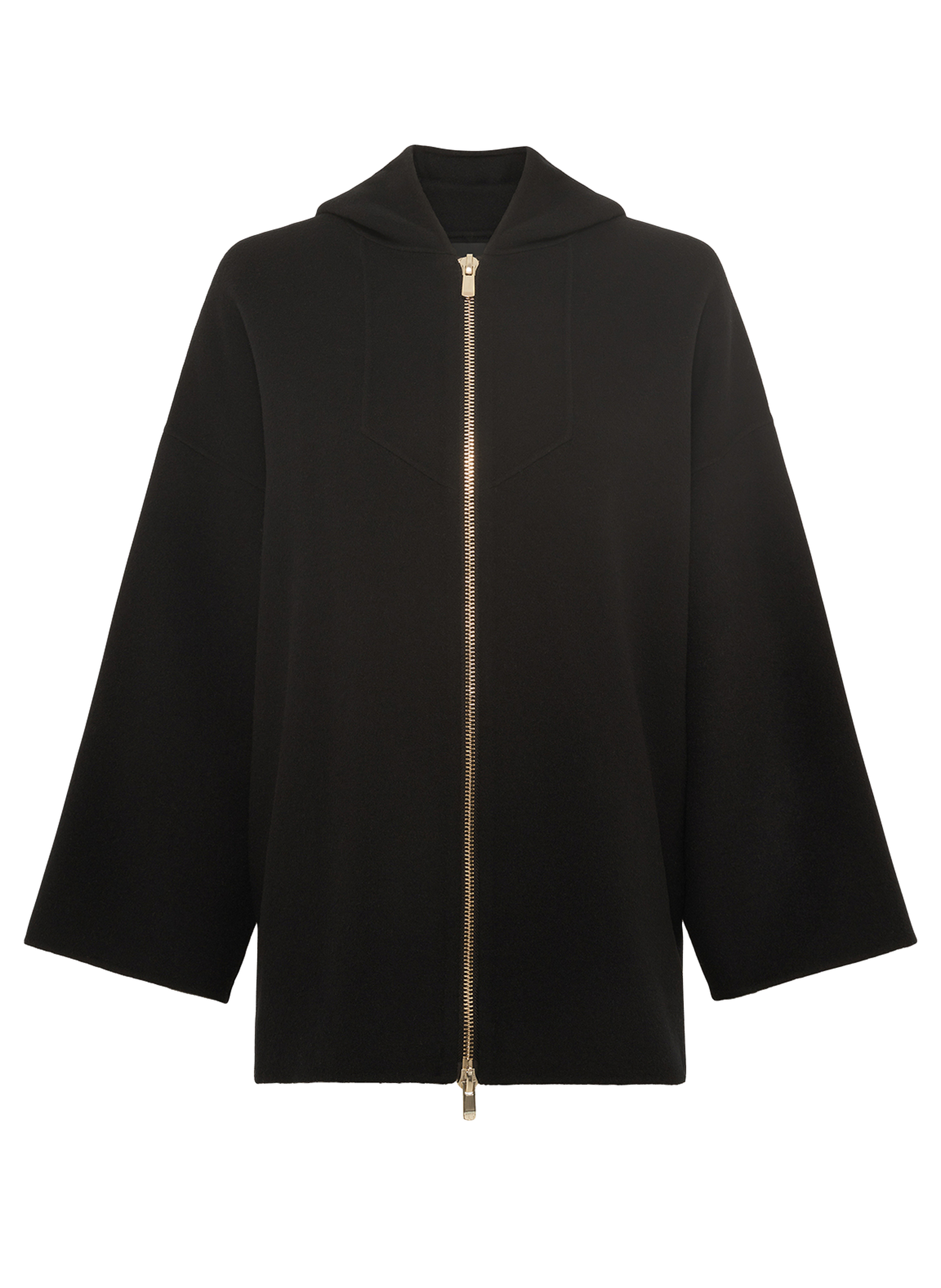 Veste à capuche en laine double face - solene GERARD DAREL Noir