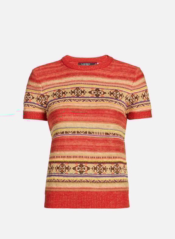Short-sleeved patterned sweater LAUREN Short-sleeved patterned sweater LAUREN