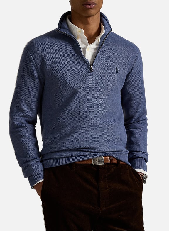 Cotton high-neck jumper Blue by POLO RALPH LAUREN POLO RALPH LAUREN Cotton high-neck jumper Blue