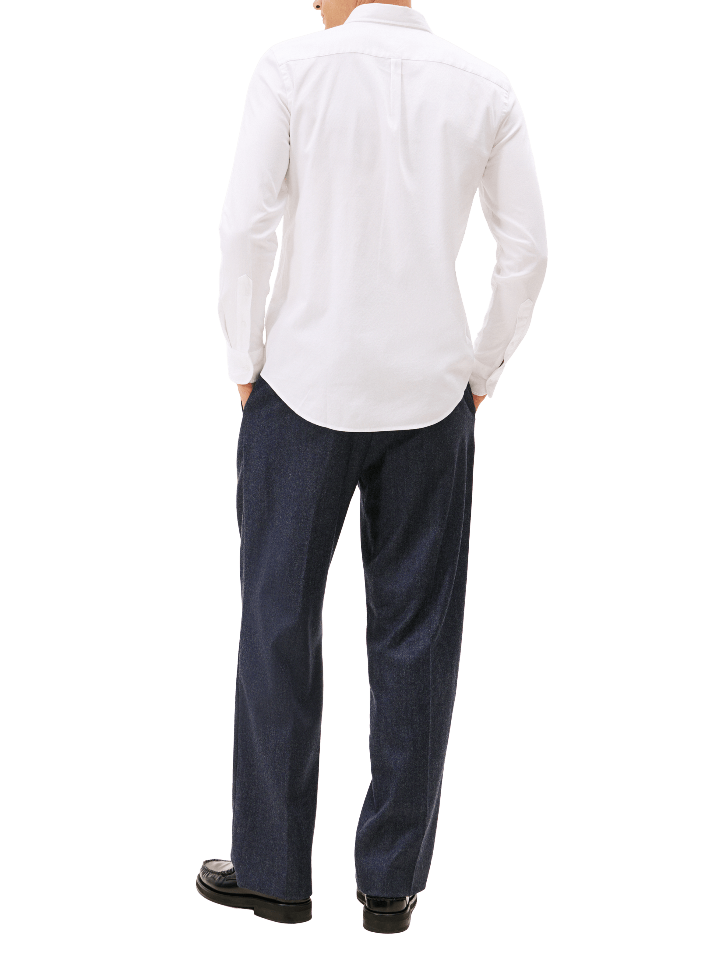 Shirt with American collar in blended cotton TOMMY HILFIGER White