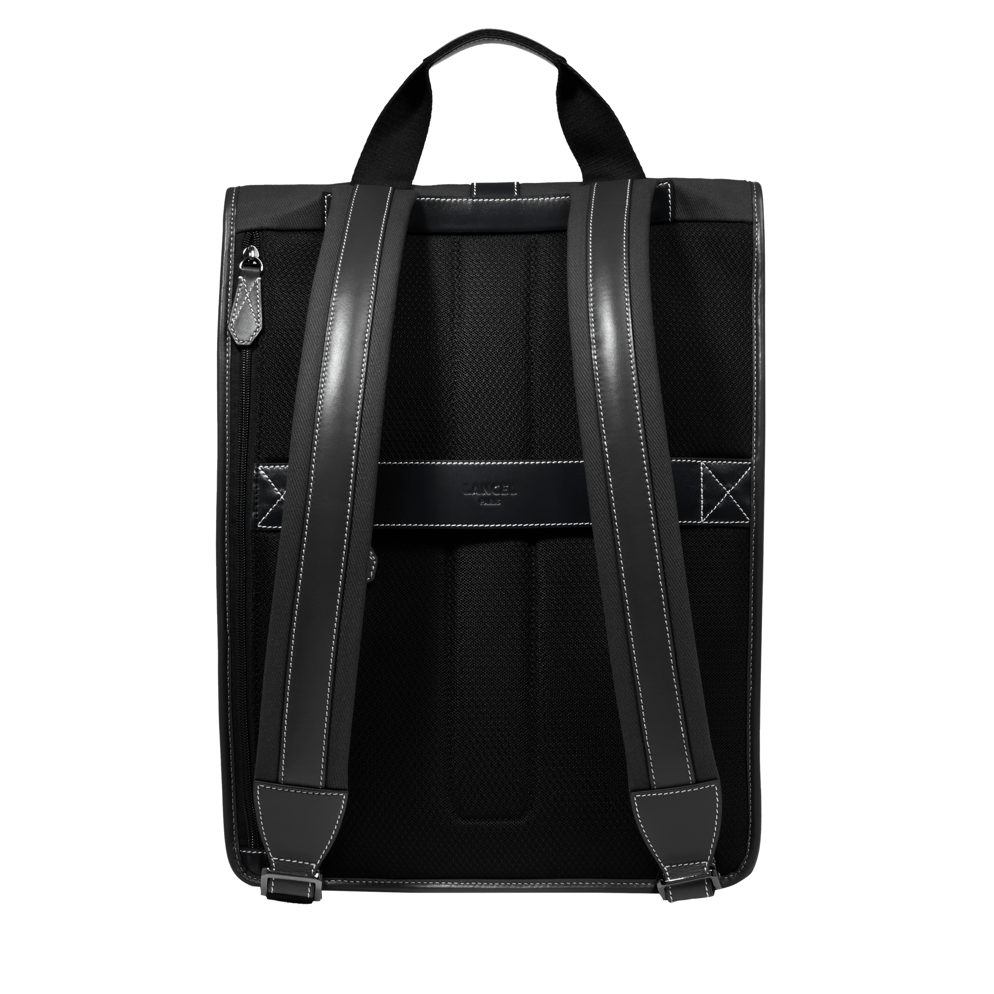 Sac à dos rolltop 15'6 escapade de lancel en cuir LANCEL Noir