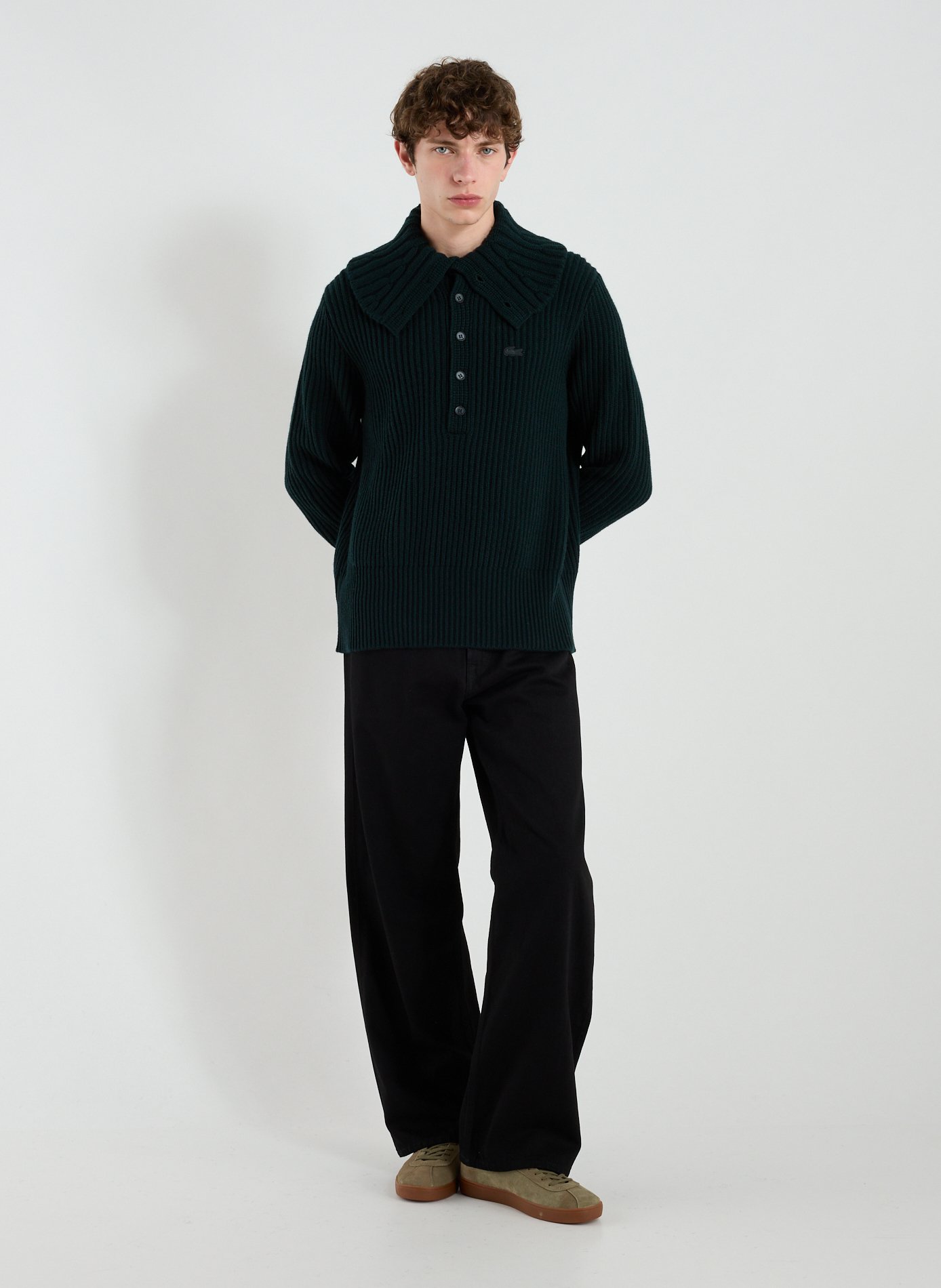 Roll-neck wool Jumper  LACOSTE Green