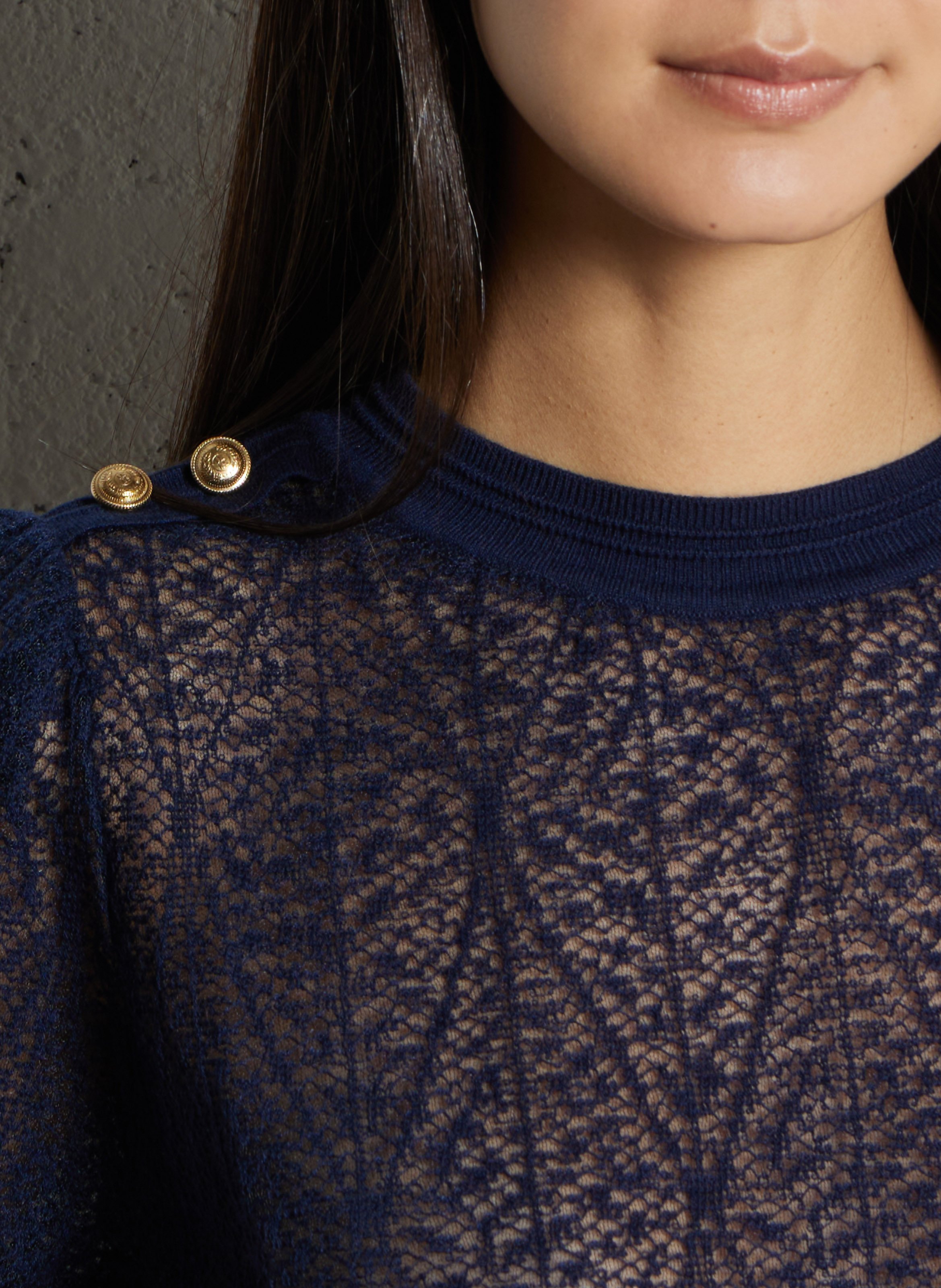 Pull col rond IKKS Bleu