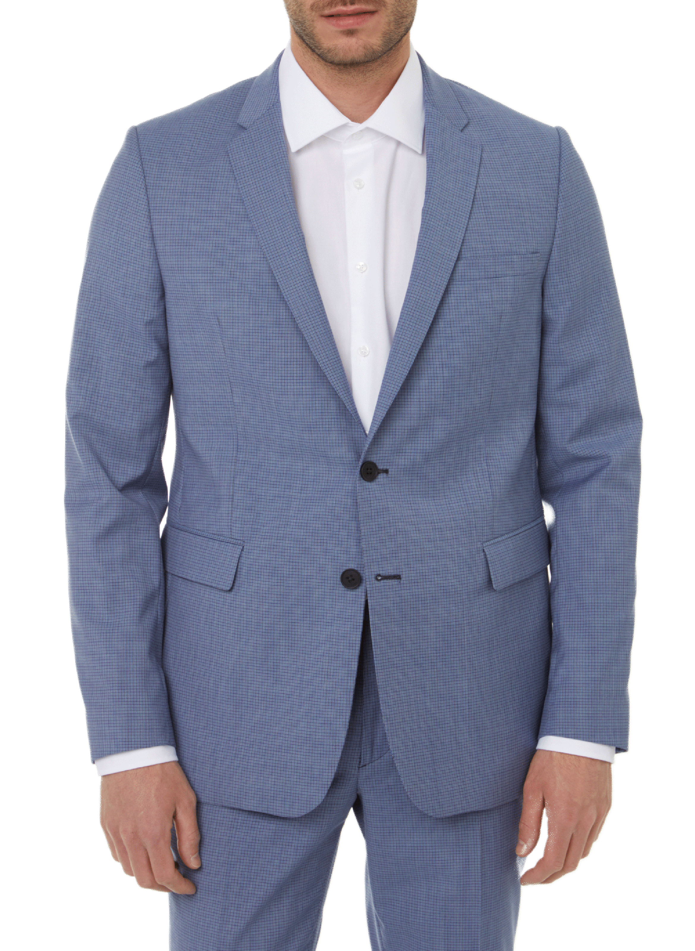 SAISON 1865 Wool check jacket Blue