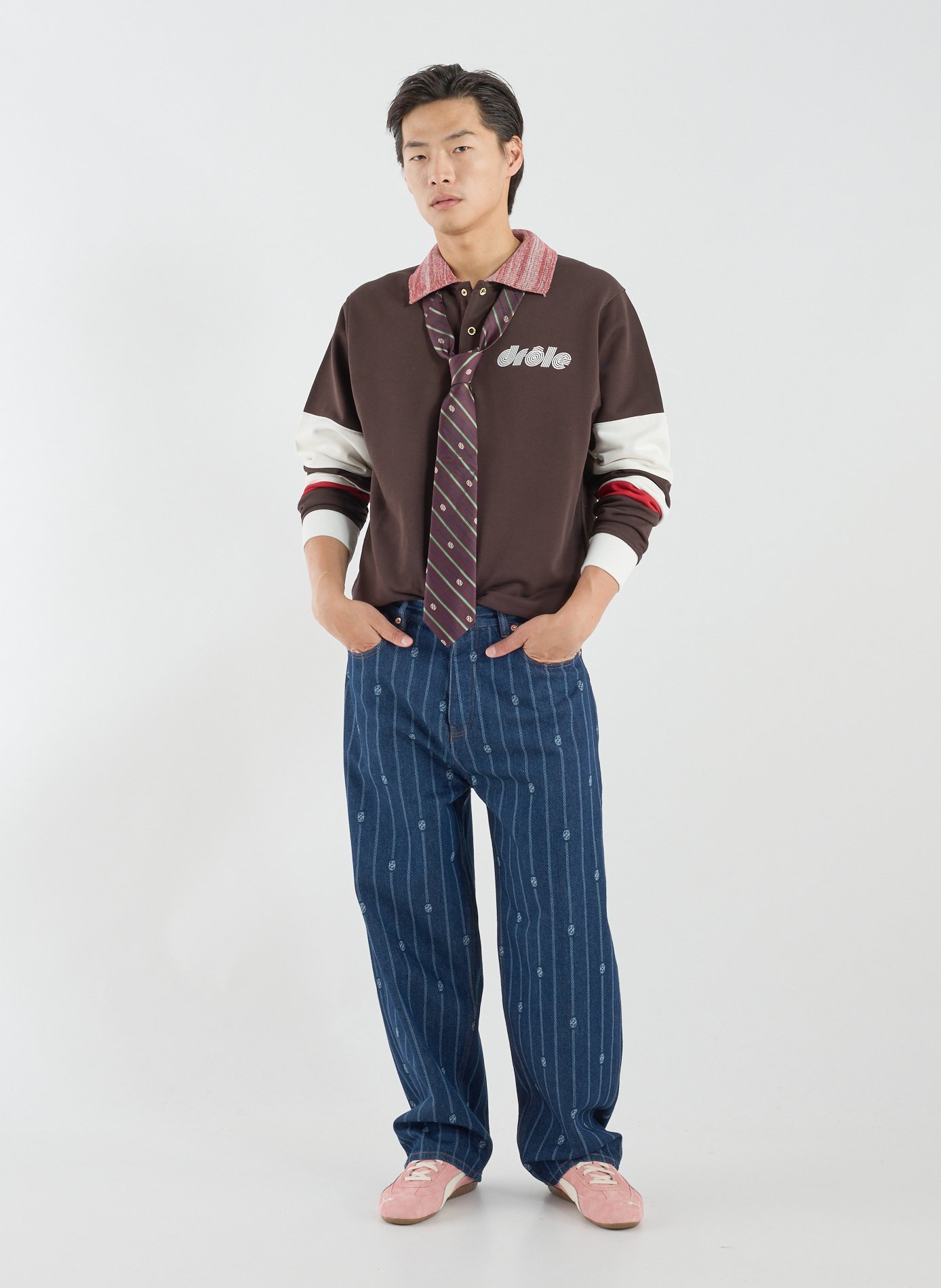 Le polo sport DROLE DE MONSIEUR Marron