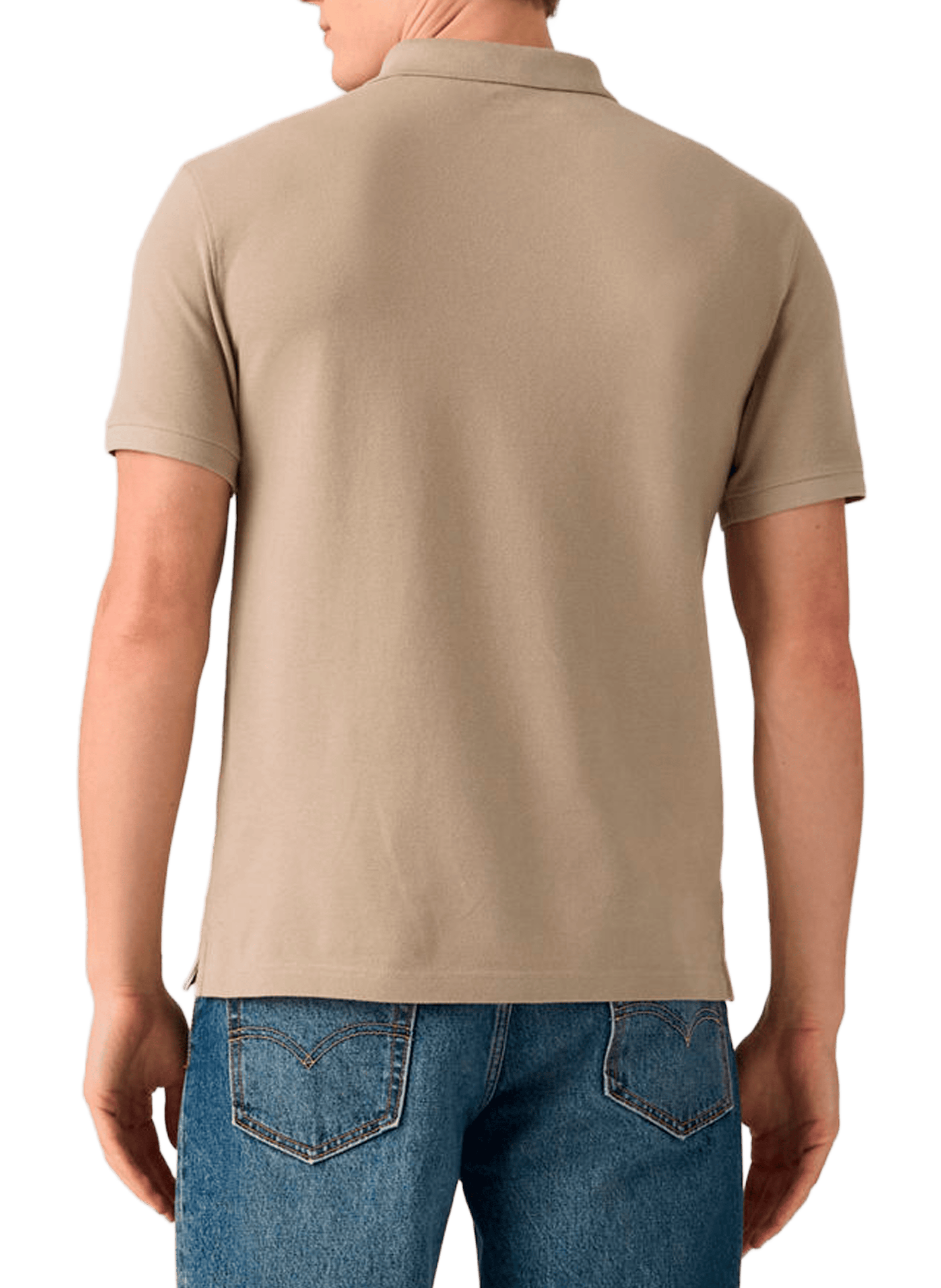 polo manches courtes en coton Kaki