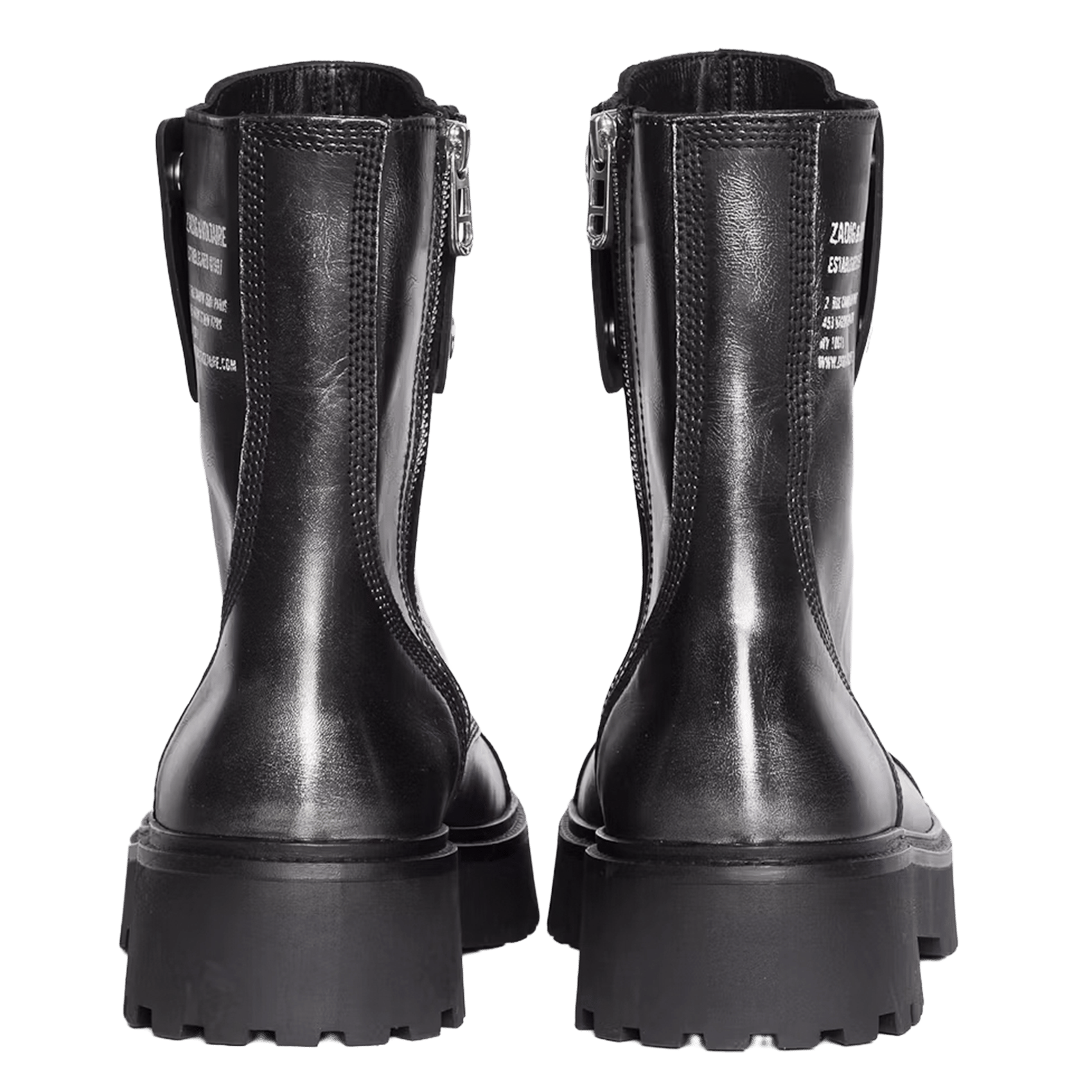 Joe leren veterloze ranger boots ZADIG&VOLTAIRE Zwart