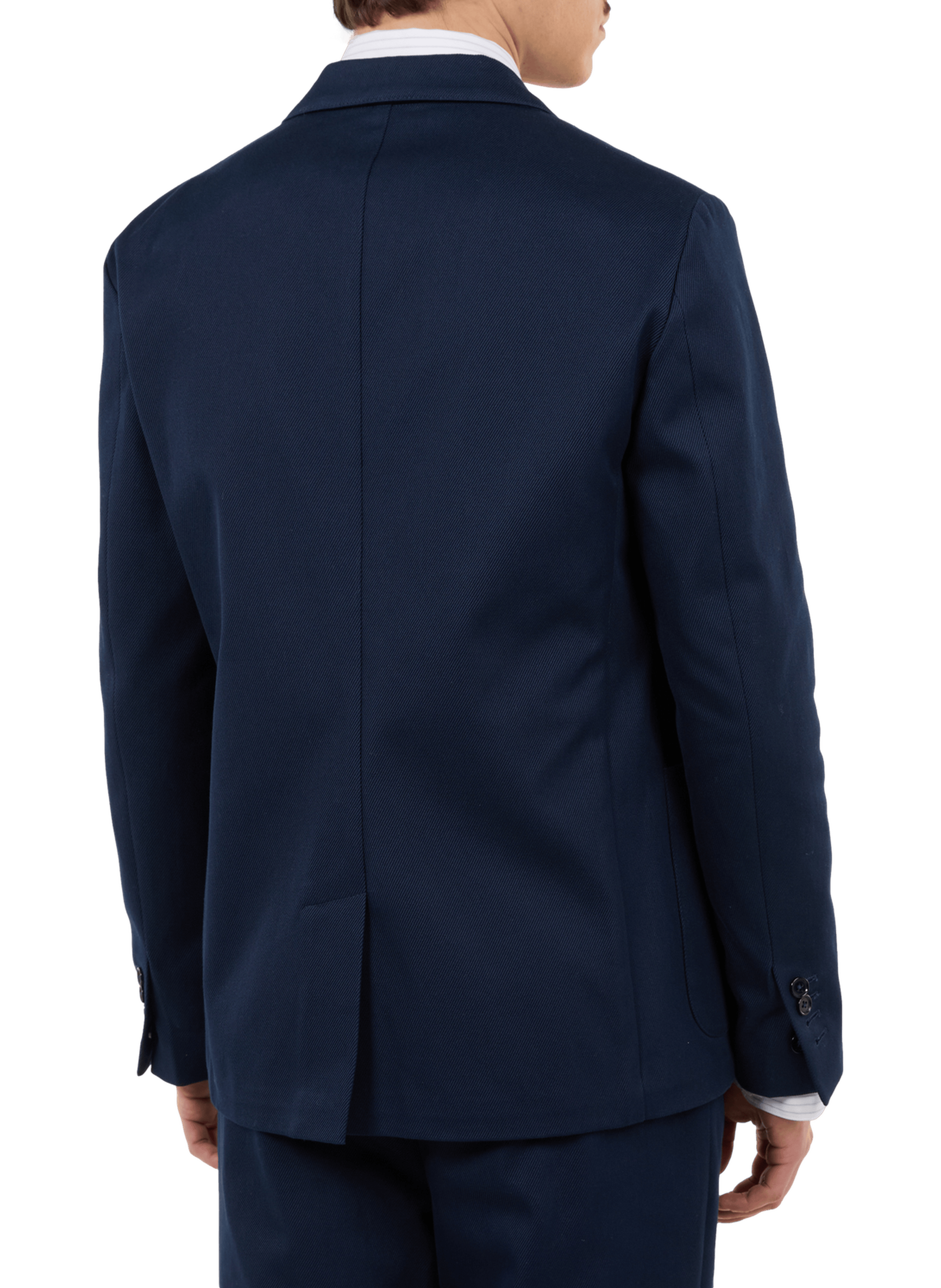 Round-neck T-shirt with velvet screen print SAISON 1865 Blue