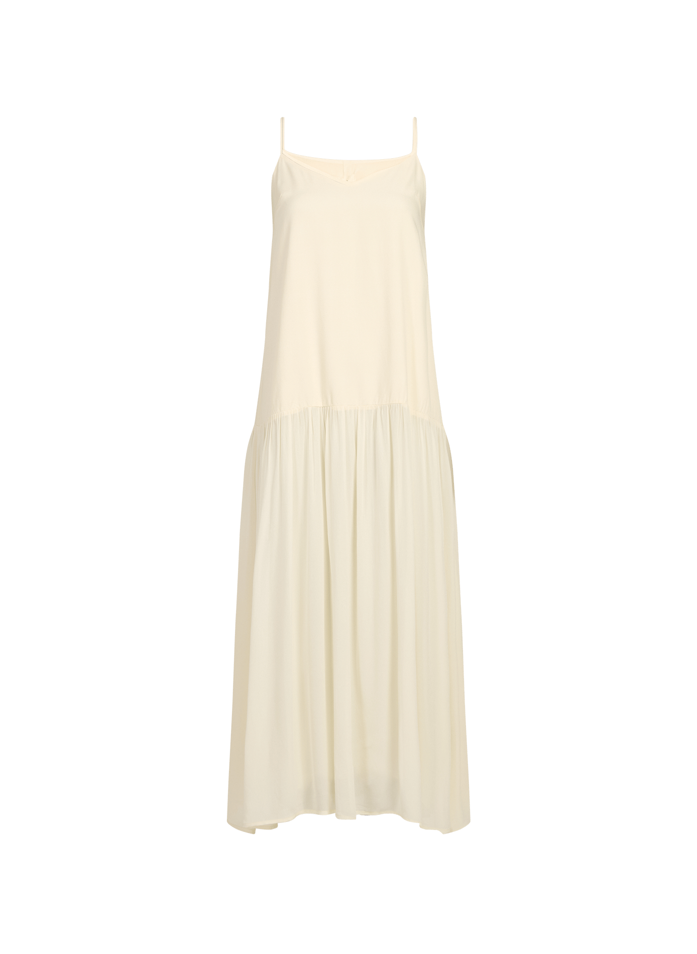 Robe longue col V Carlotta SUNCOO Beige