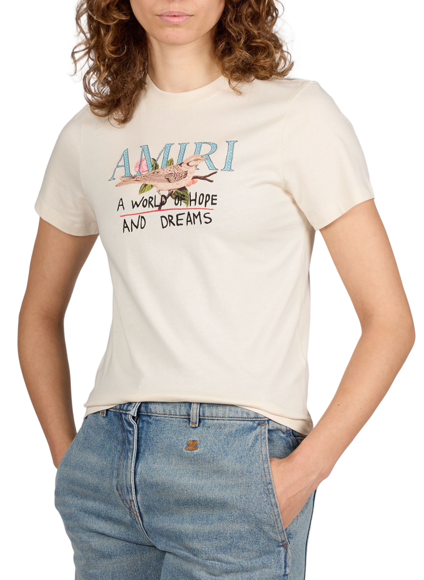 T-shirt with cotton print AMIRI White