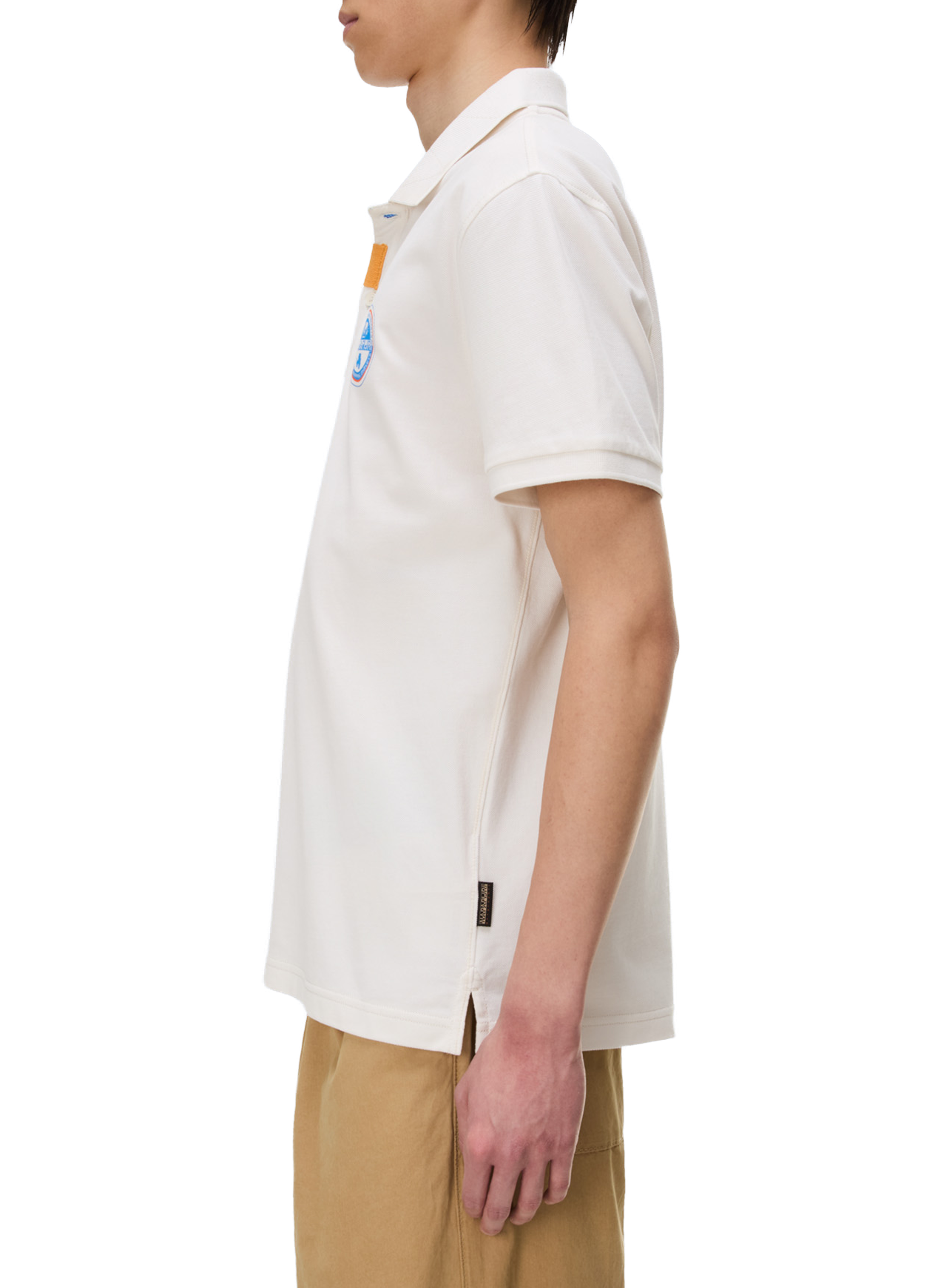 Polo droit à logo Clanis en coton NAPAPIJRI Blanc