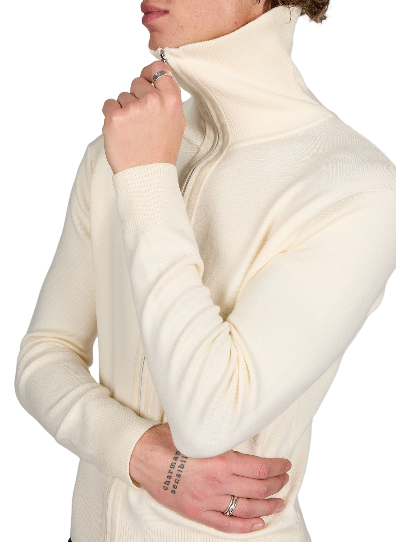 Gilet à col montant  ENTIRE STUDIOS Blanc