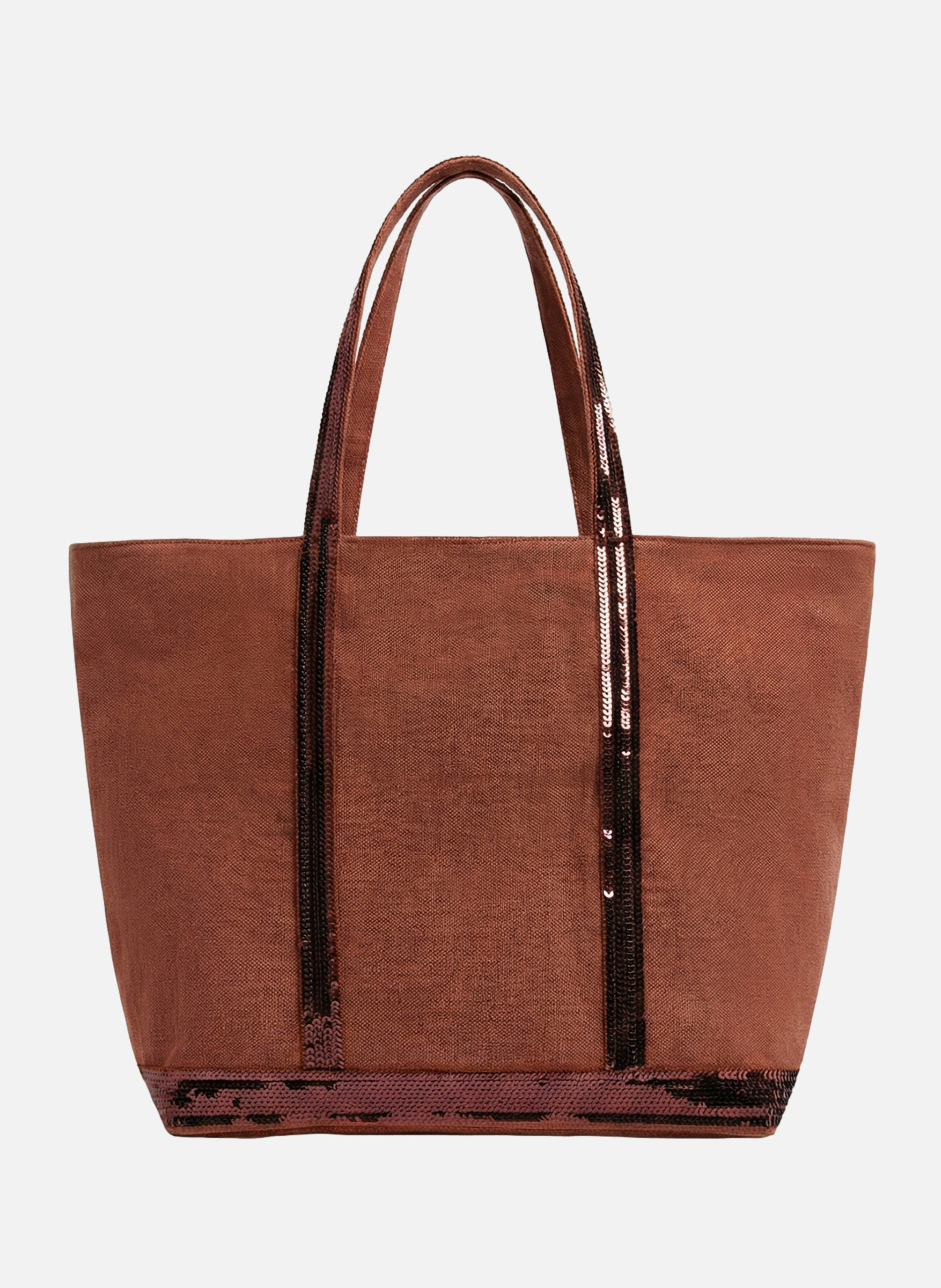 Cabas m zippé en lin VANESSA BRUNO Orange