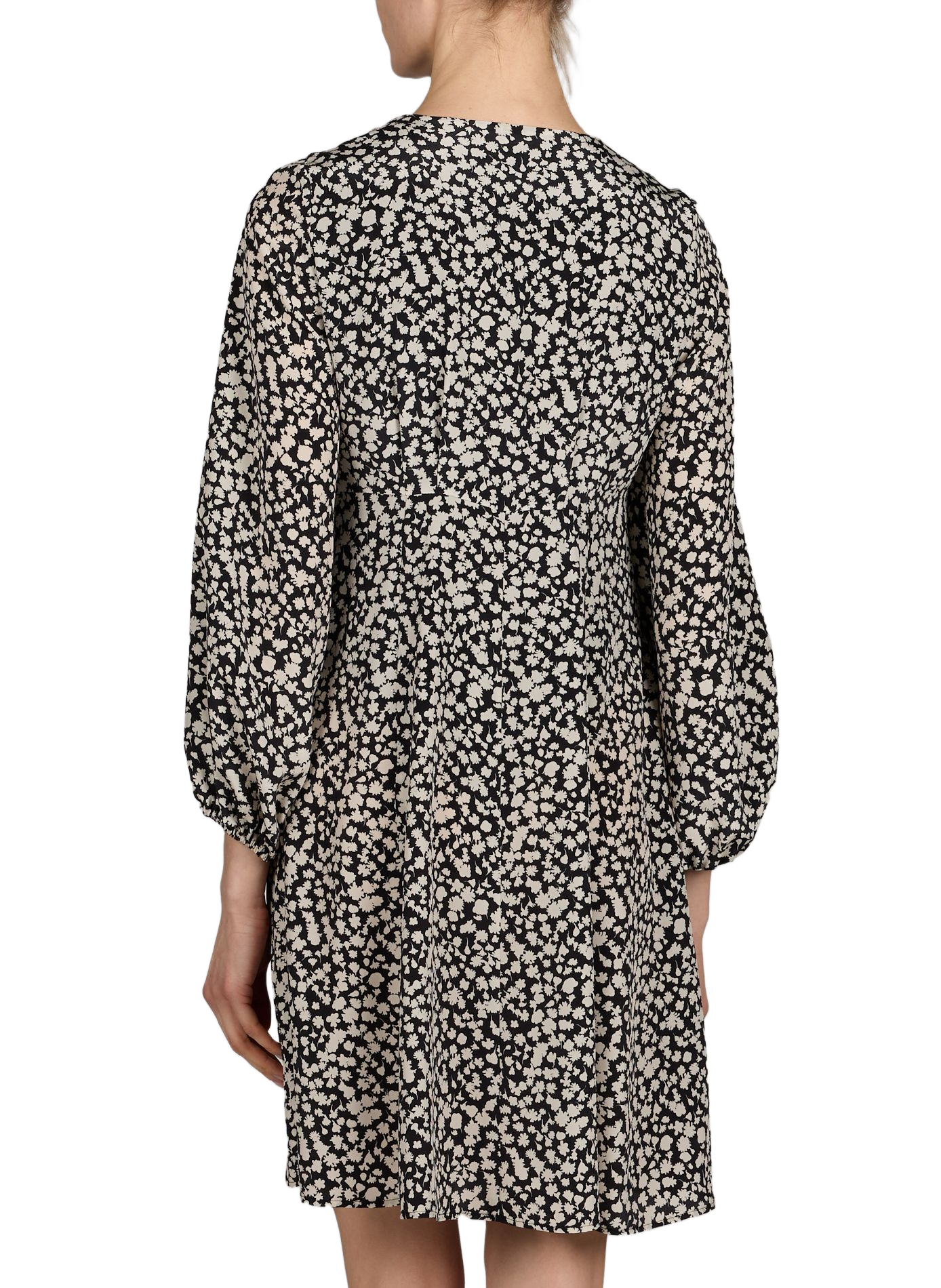 Robe courte à imprimé en soie MAX MARA WEEK END Noir