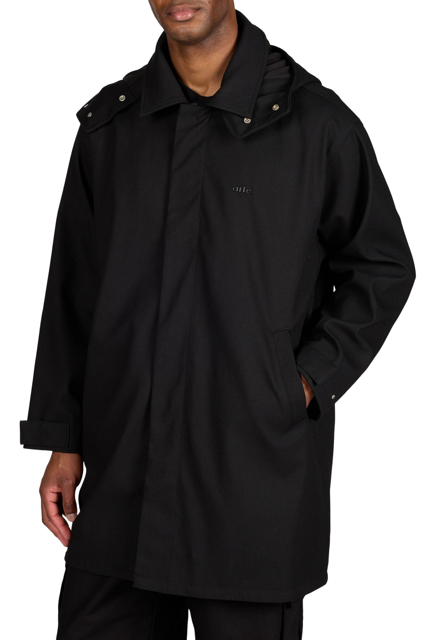 Parka à capuche unie ARTE ANTWERP Noir