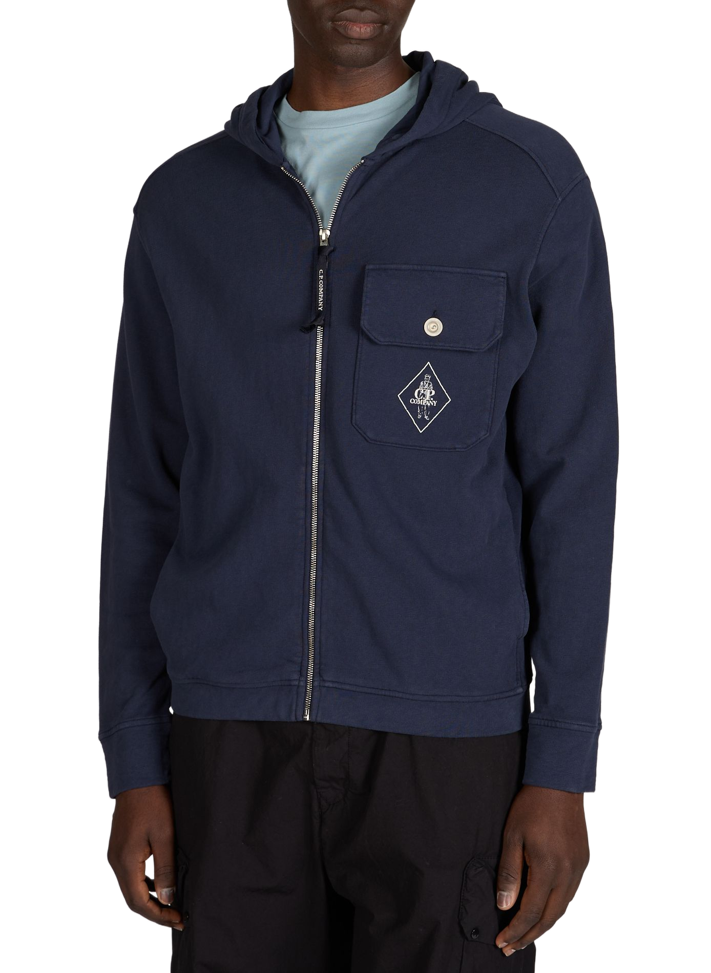 Hooded cotton sweatshirt CP COMPANY Blue