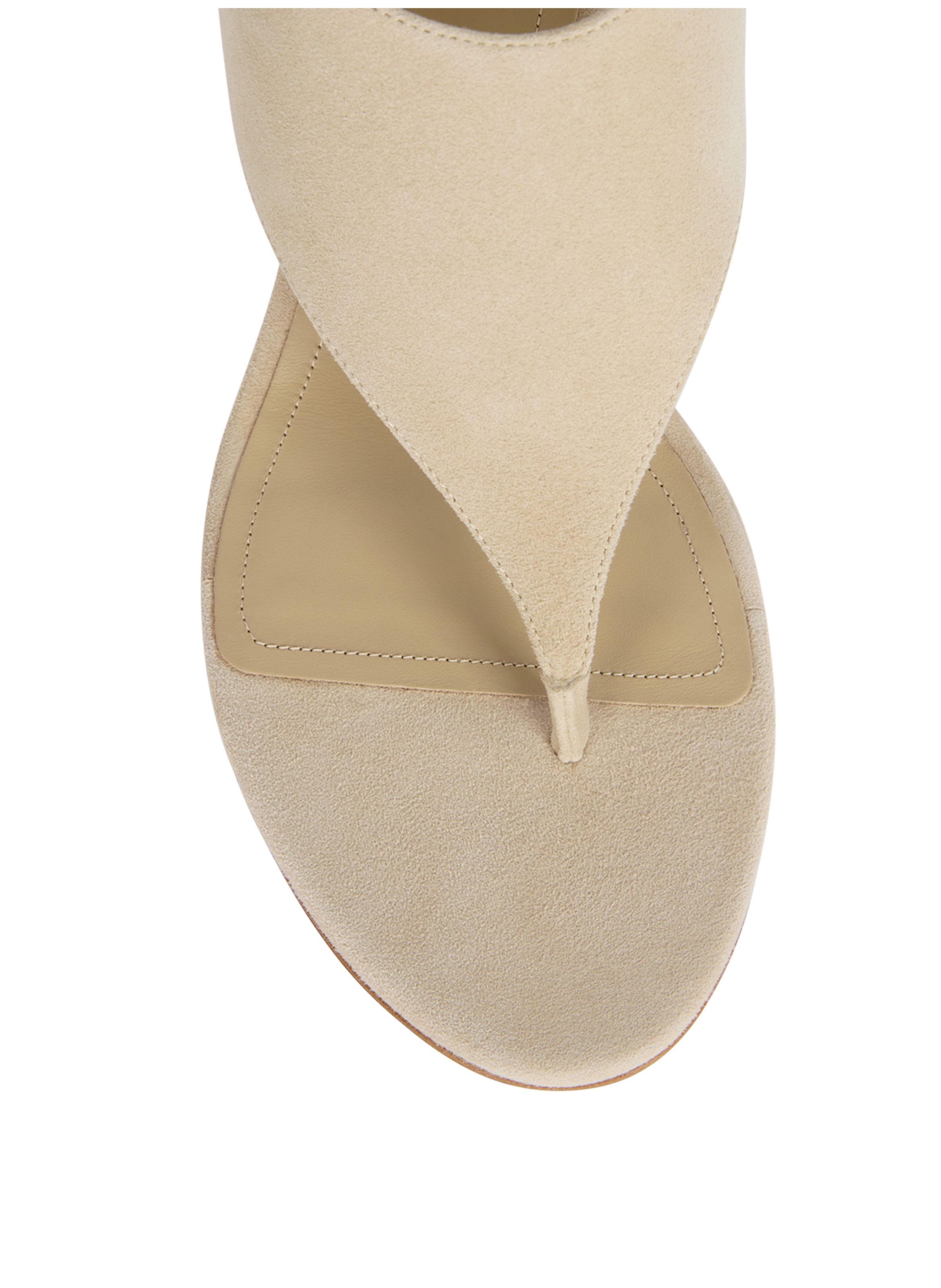 Sandales no wedge en cuir suédé BALMAIN Beige