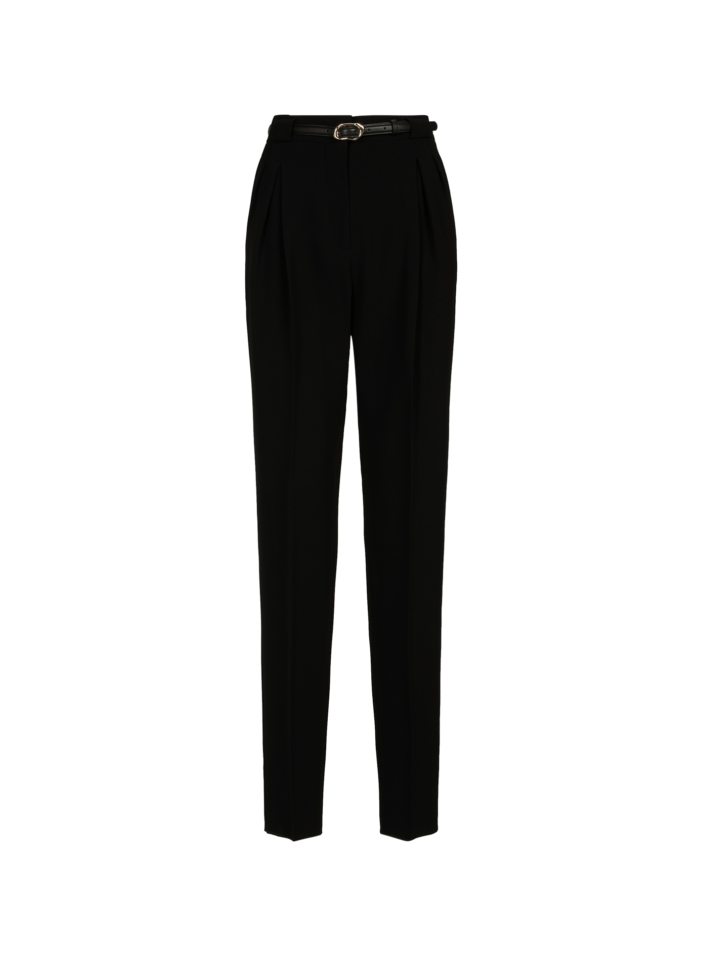 Broek met plooien in effen kleur MAX MARA STUDIO Zwart