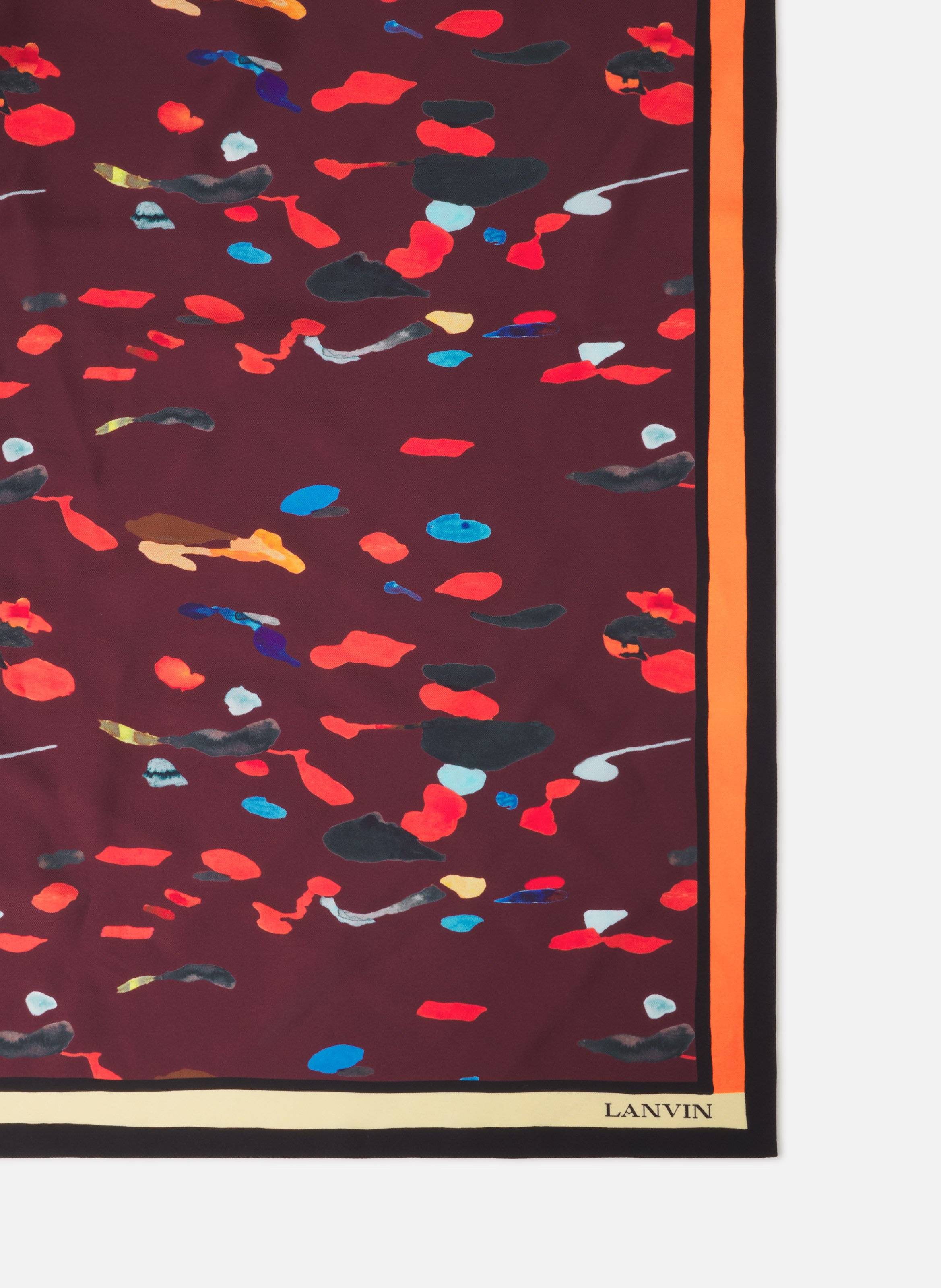 Foulard en soie drop color LANVIN Rouge