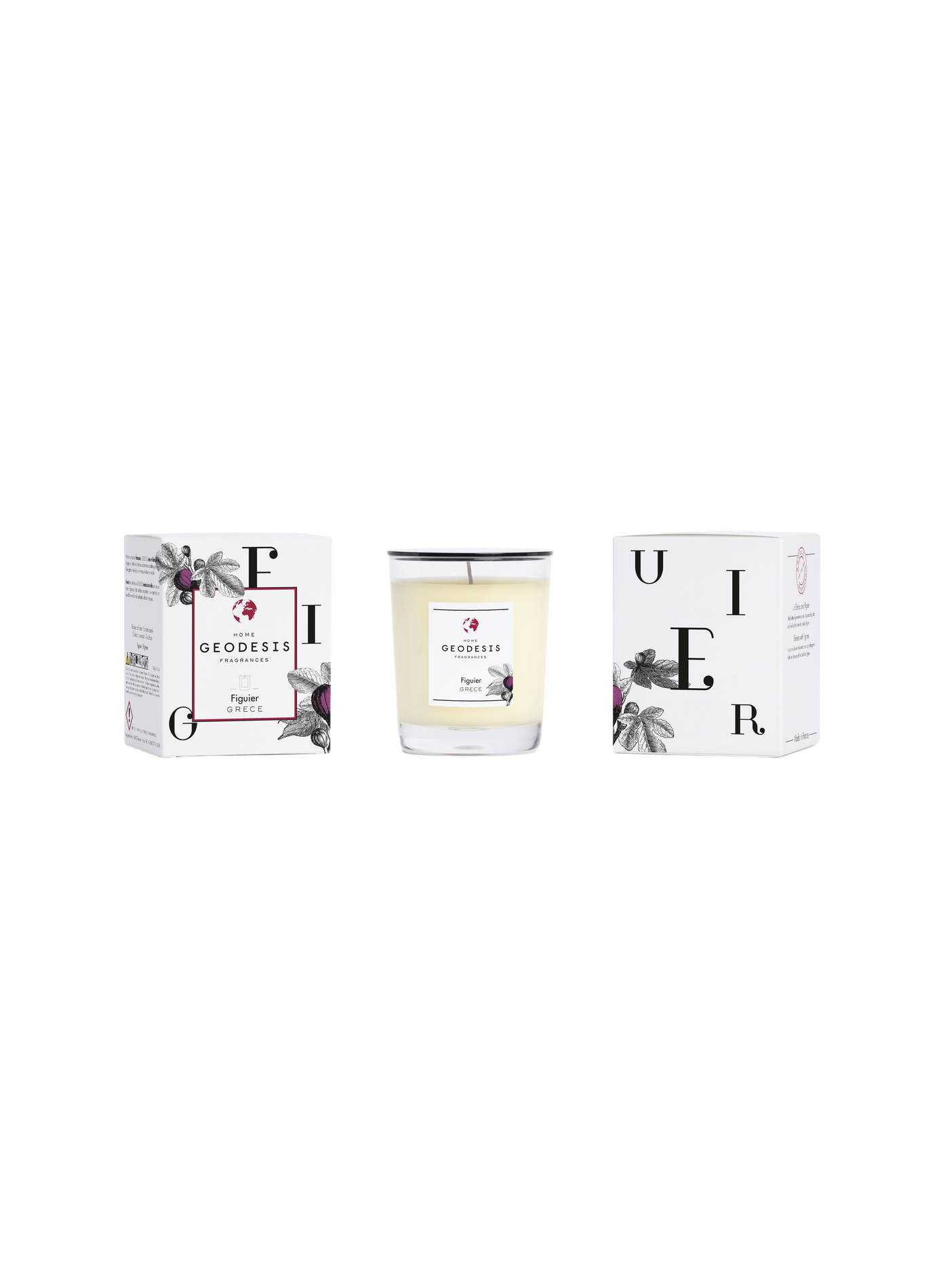 Bougie parfumée 180g Figuier GEODESIS Transparent