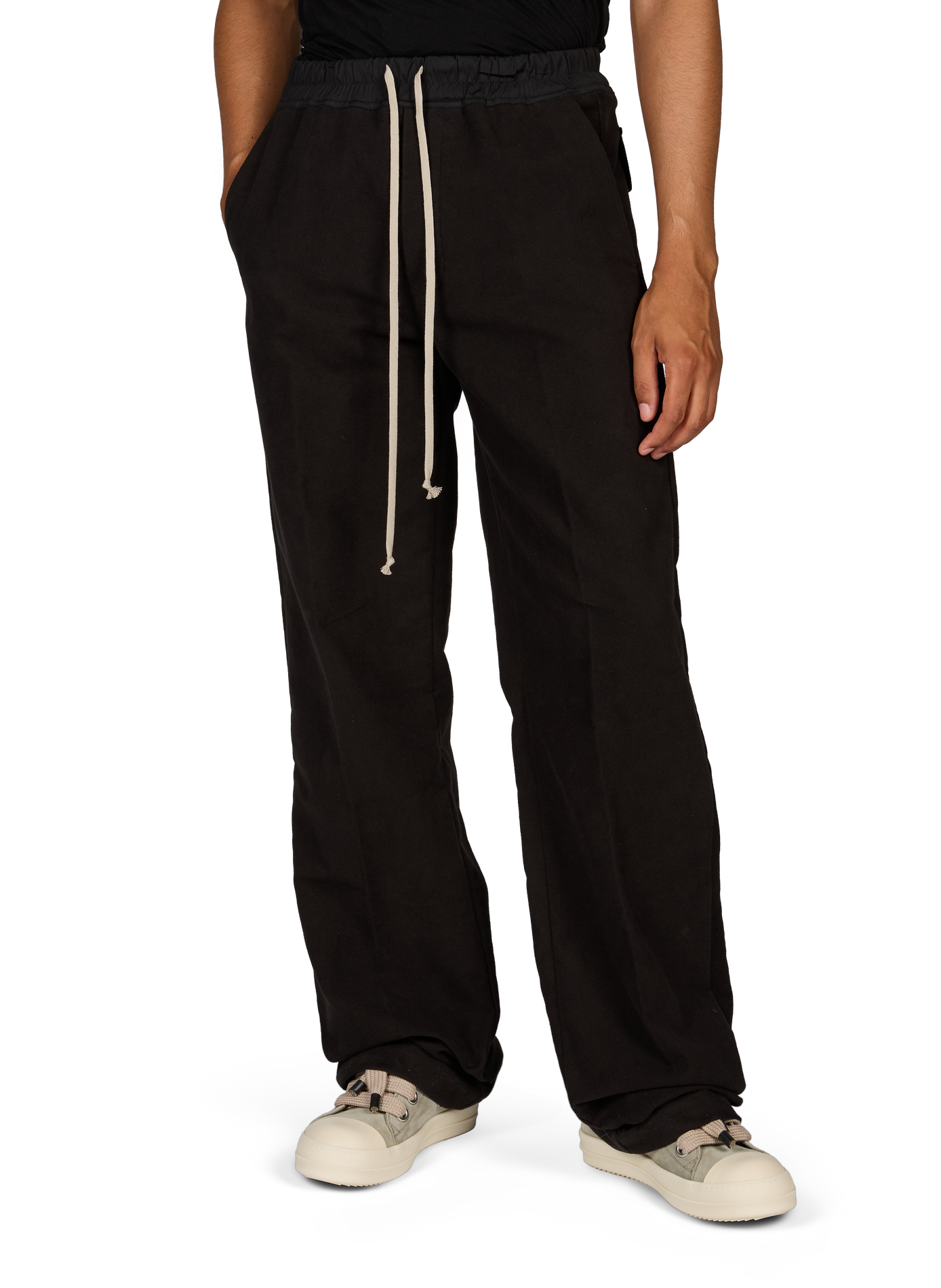 Pantalon à cordon de serrage Dietrich en coton RICK OWENS Noir