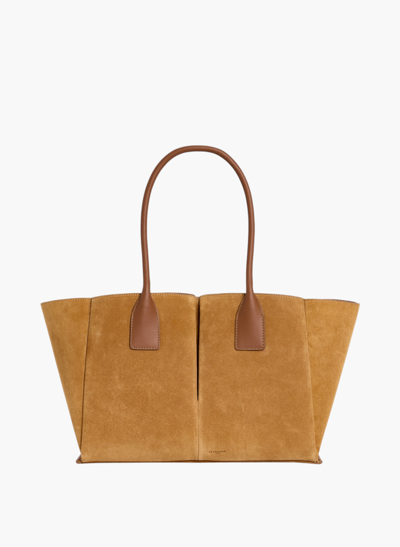 Grand sac cabas elena en refente de velours LE TANNEUR Marron