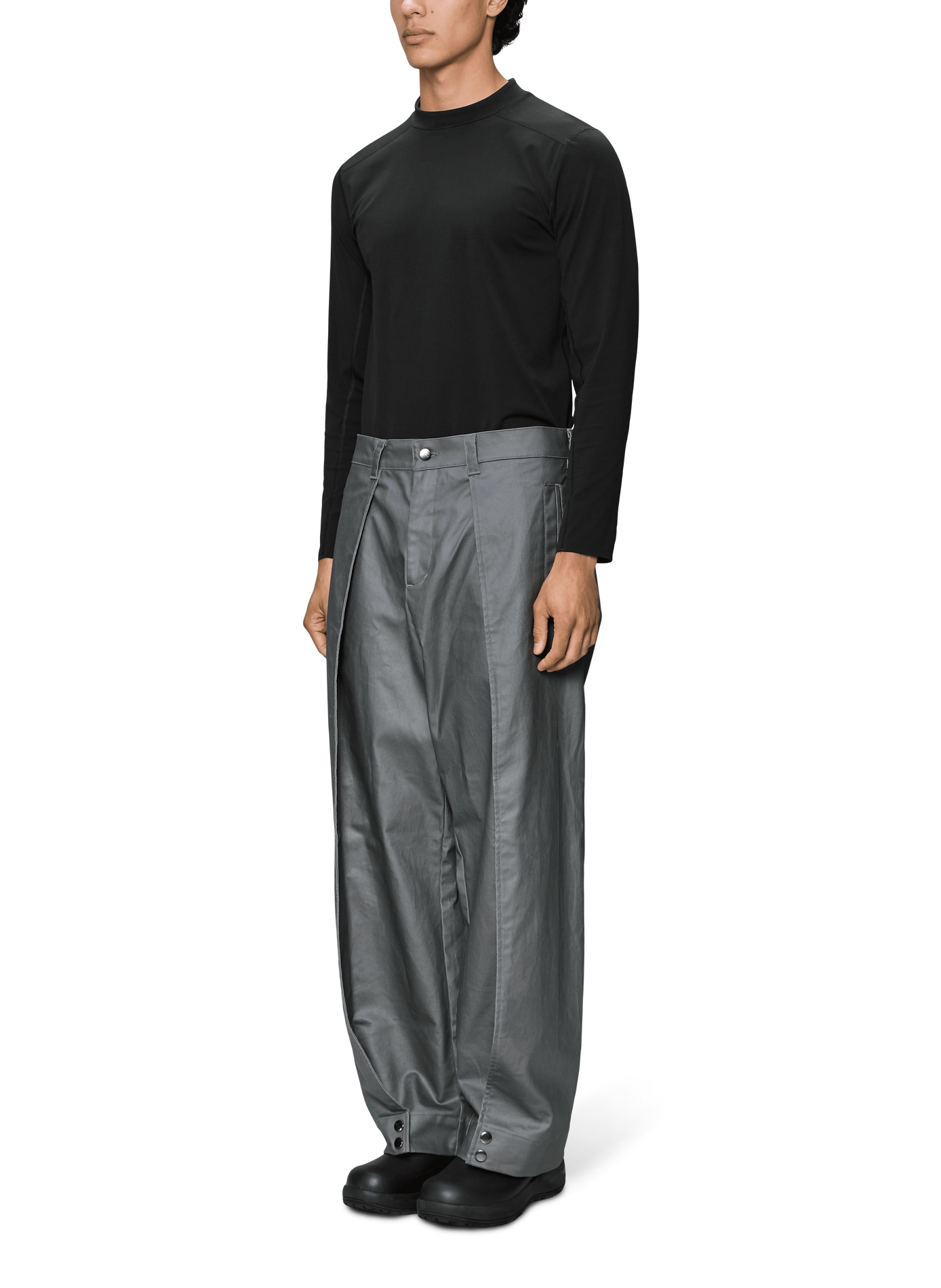 Pantalon large RAINS Noir