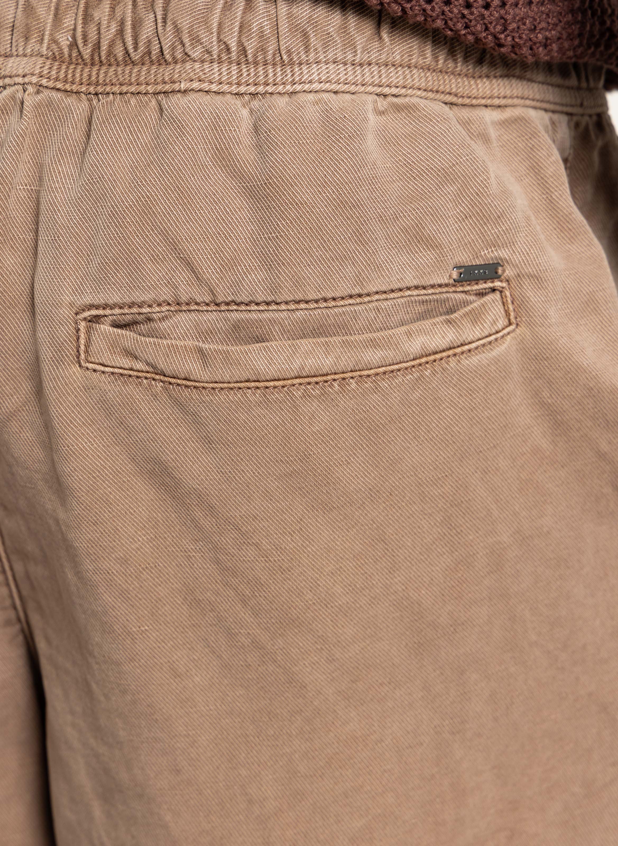 Bermuda casual droit uni IKKS Beige
