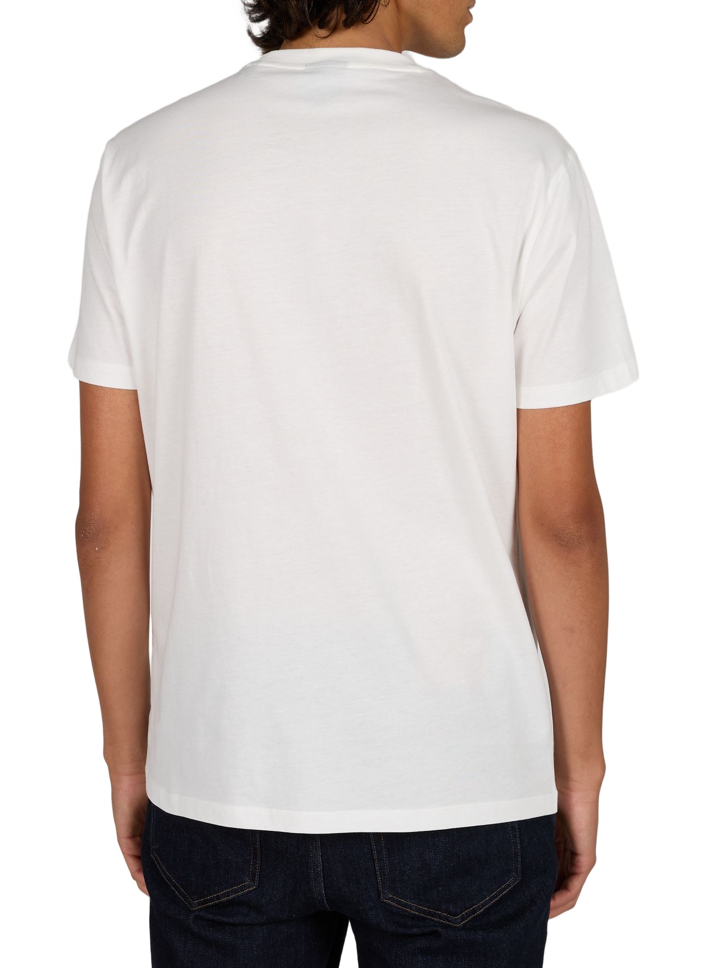 Straight logo cotton t-shirt | White ARMANI EXCHANGE Men