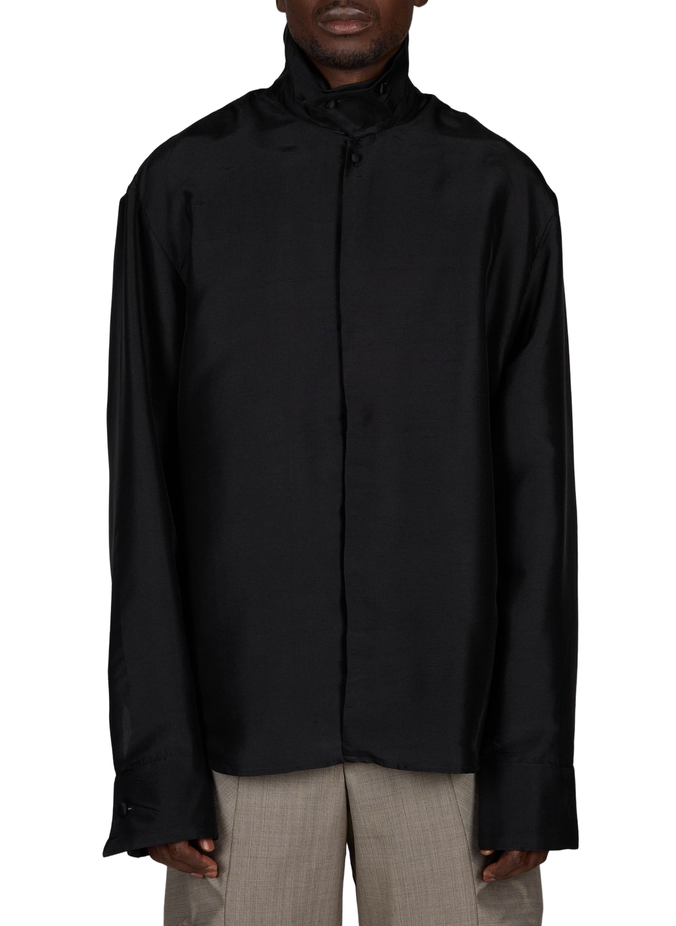 Straight silk shirt CAMPILLO Black