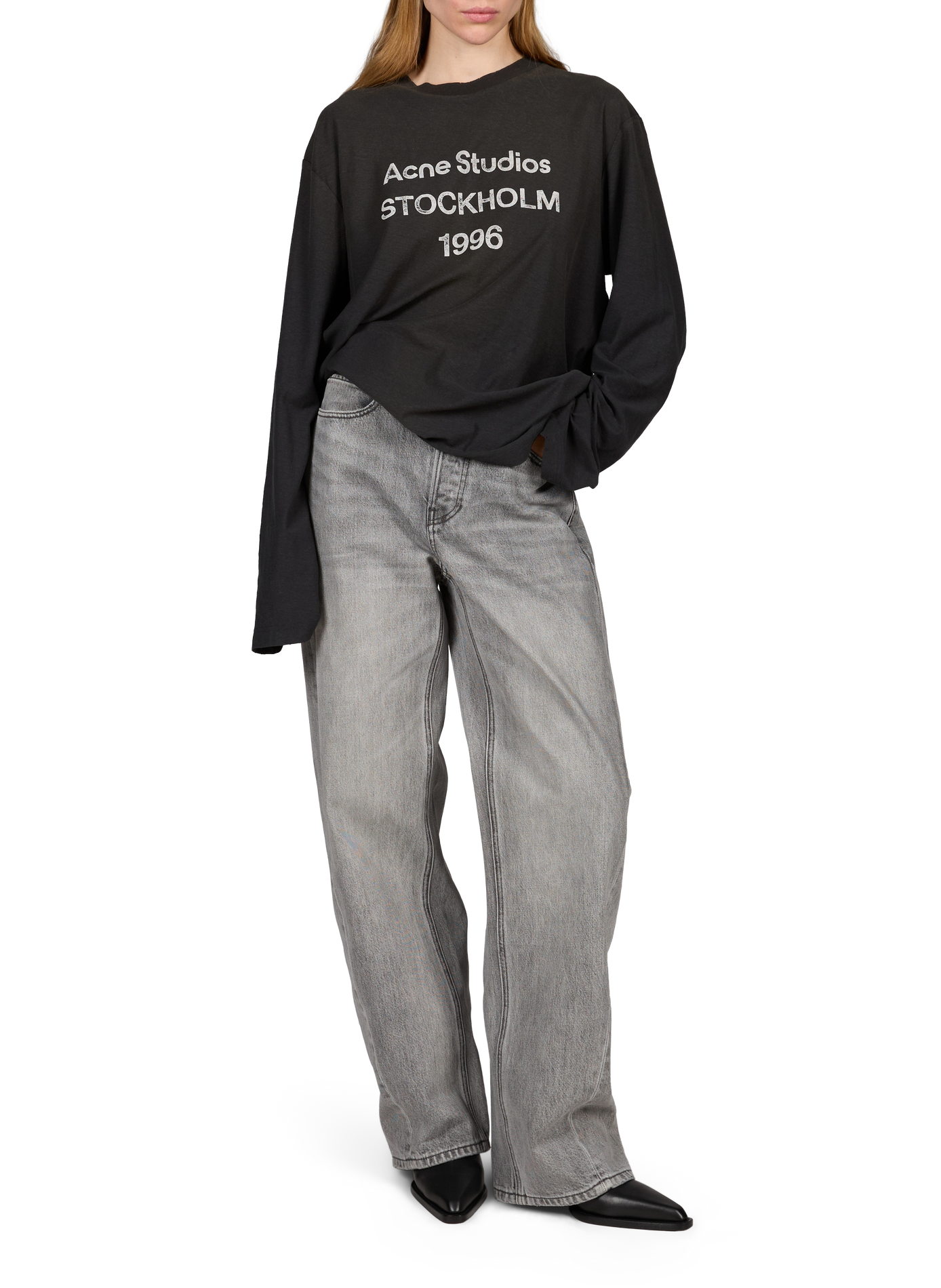 Jean large en coton ALEXANDER WANG Gris