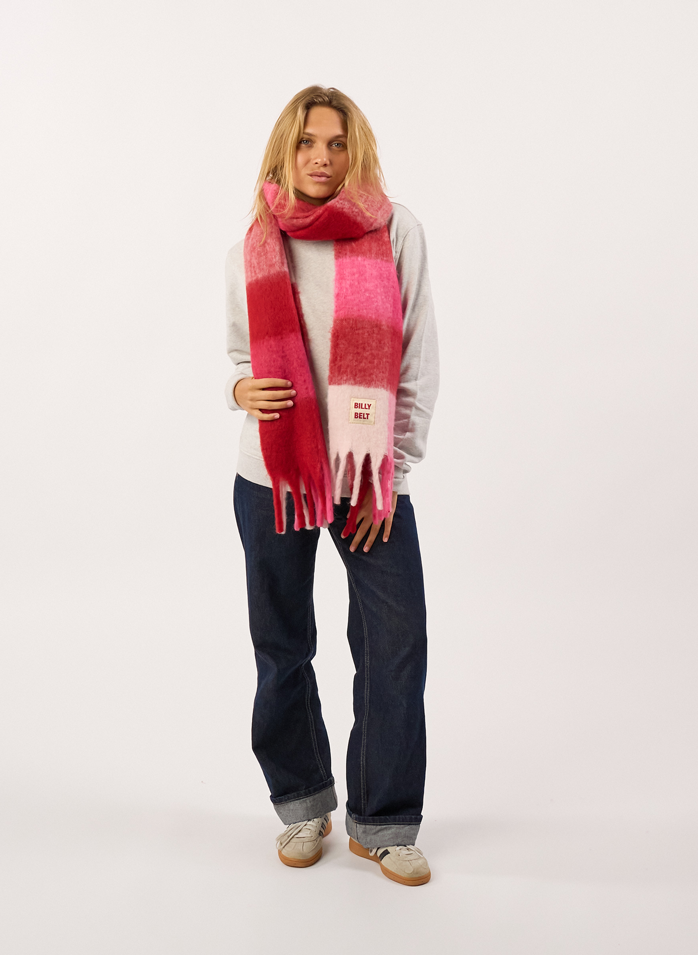 Echarpe en laine large BILLYBELT Rose