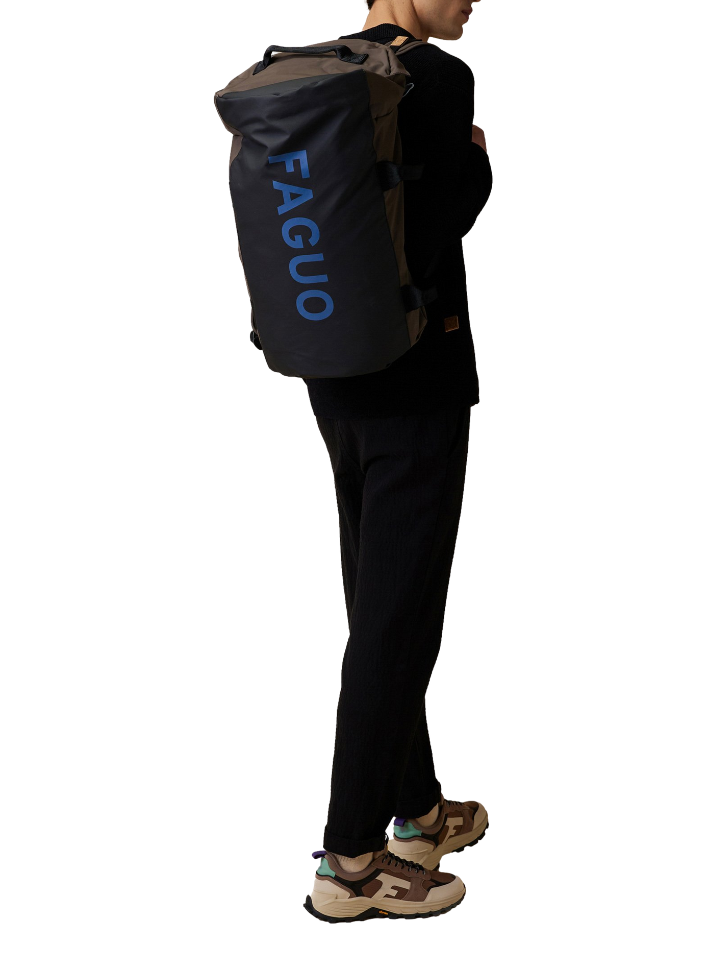 Weekendtas met bedrukt logo FAGUO Bruin