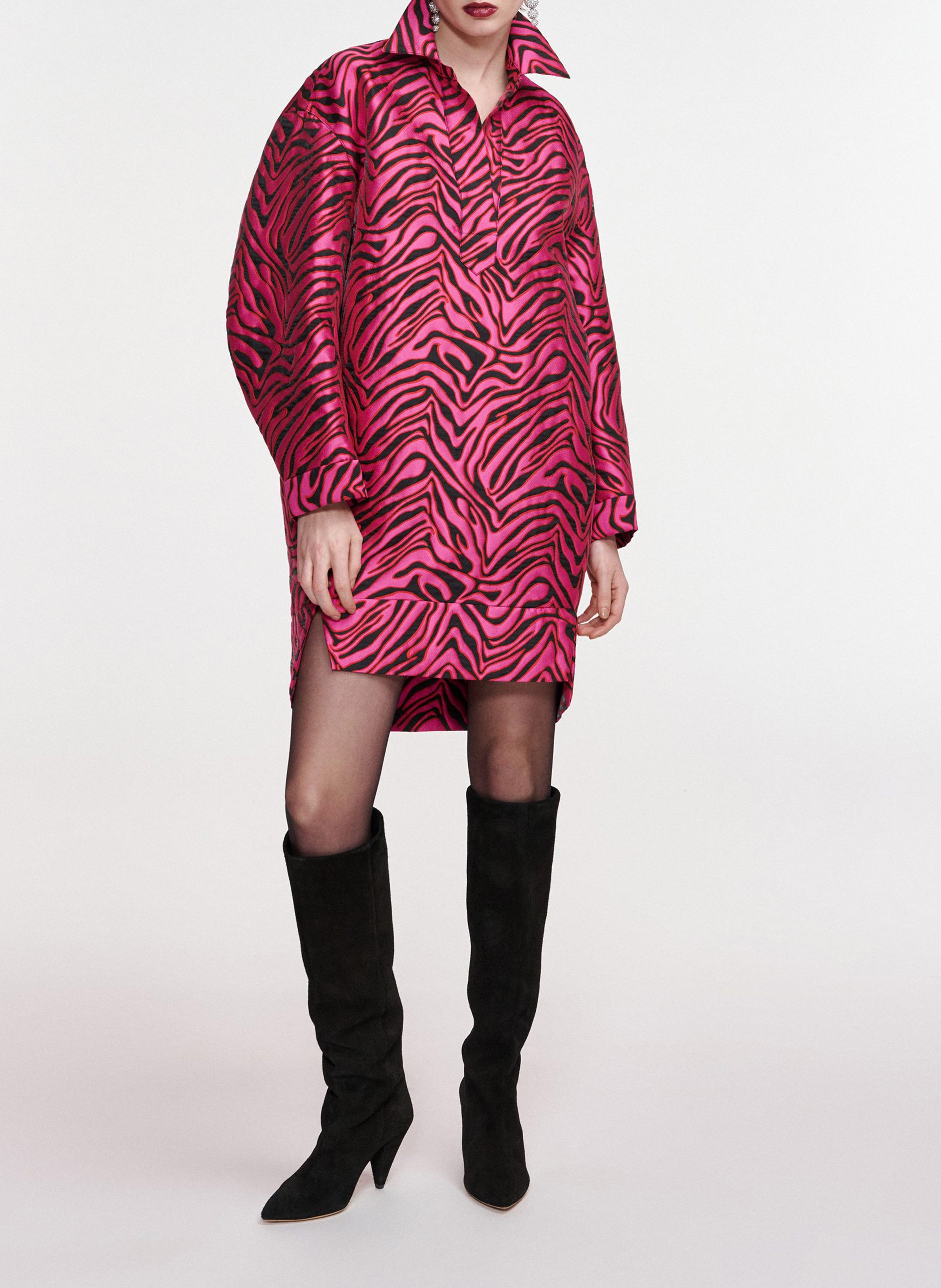 Robe courte large imprimée keziah ESSENTIEL ANTWERP Rose