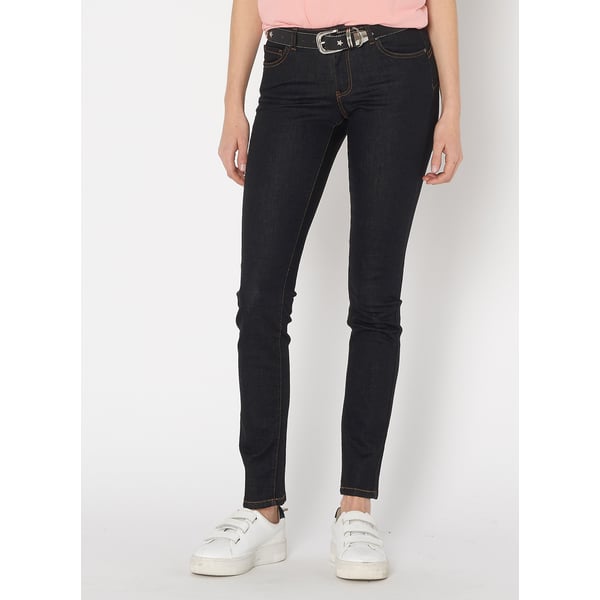 Jean slim taille basse en coton