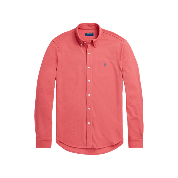 Polo Ralph Lauren Button Down Long-sleeve Cotton Shirt In Pink