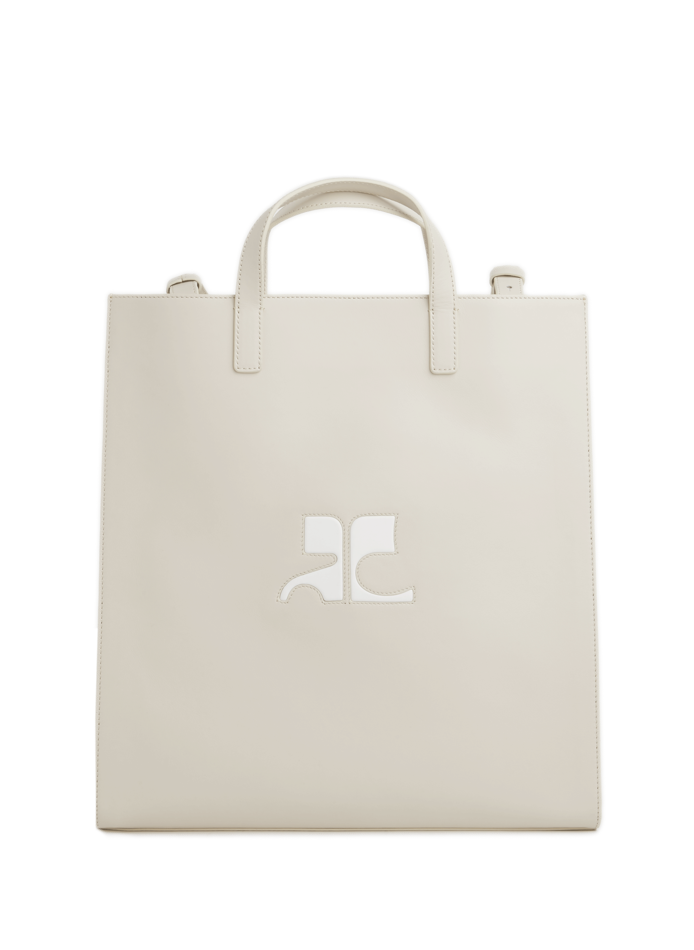 COURRÈGES Leather tote bag  Grey