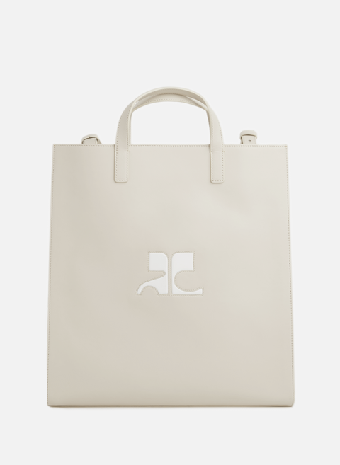 Gray leather tote bag COURRÈGES 